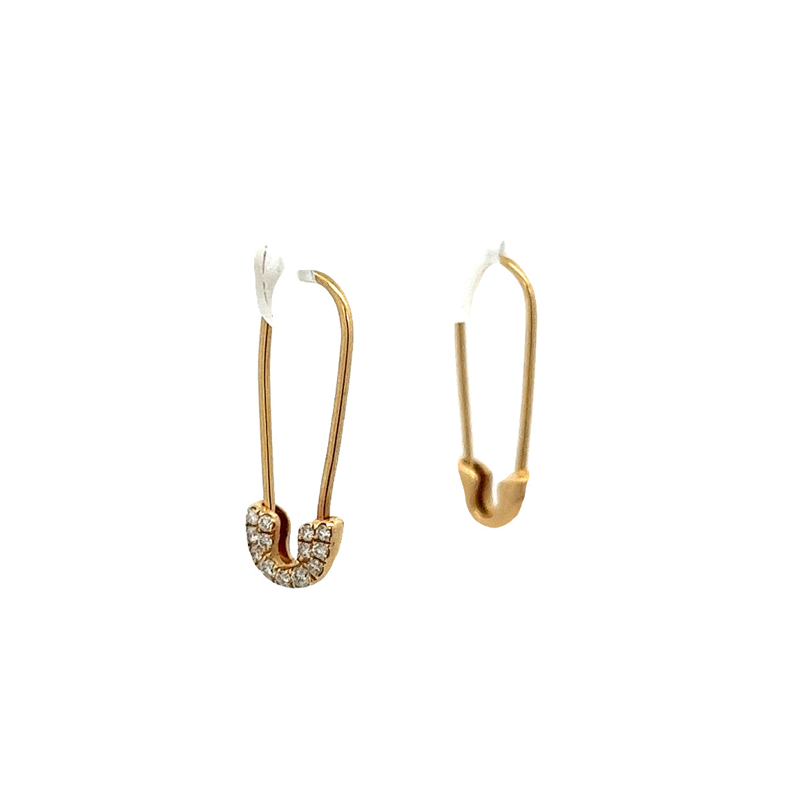 Aretes de Gancho con Diamantes en Oro Amarillo 14K