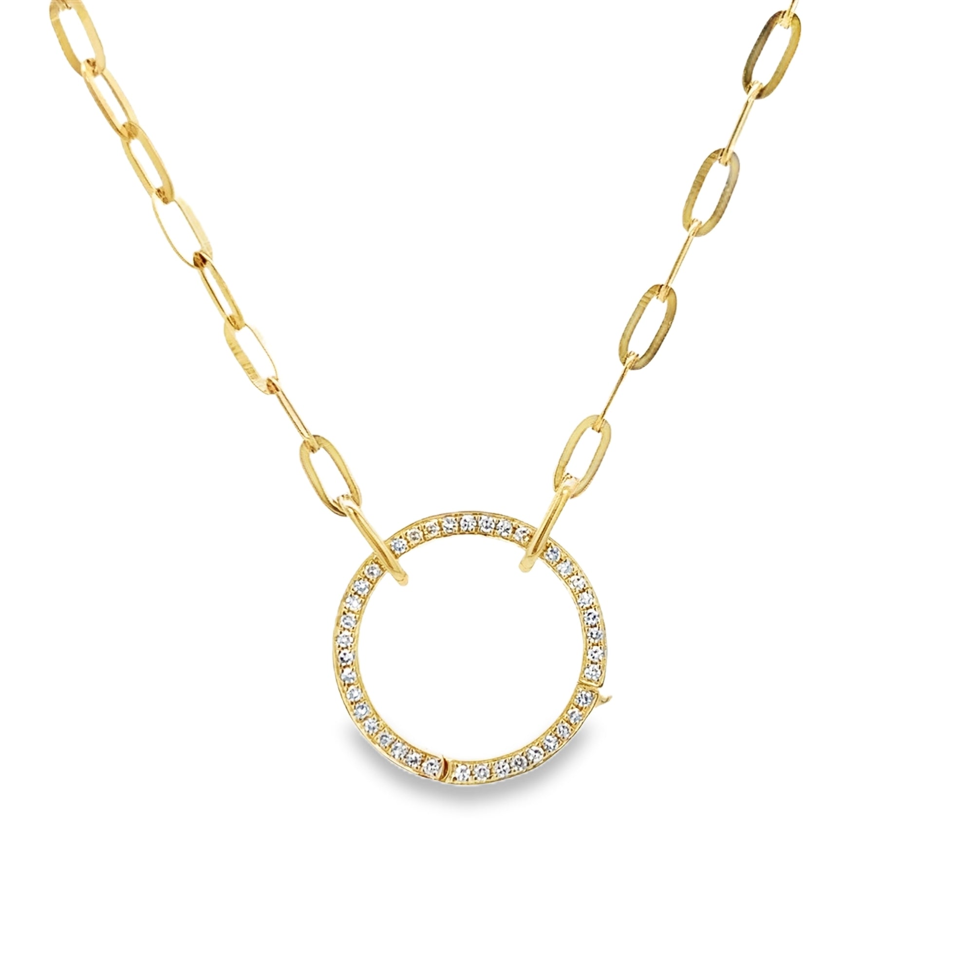 Collar Circular con Diamantes en Oro Amarillo 14K