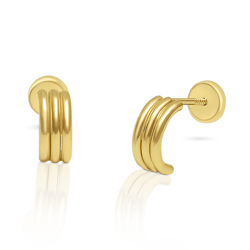 Piercing Triple en Oro Amarillo 14K