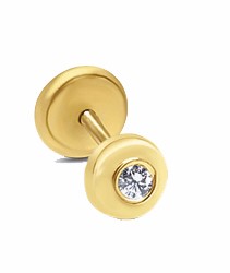 Piercing Mini Bisel en Oro Amarillo 14K