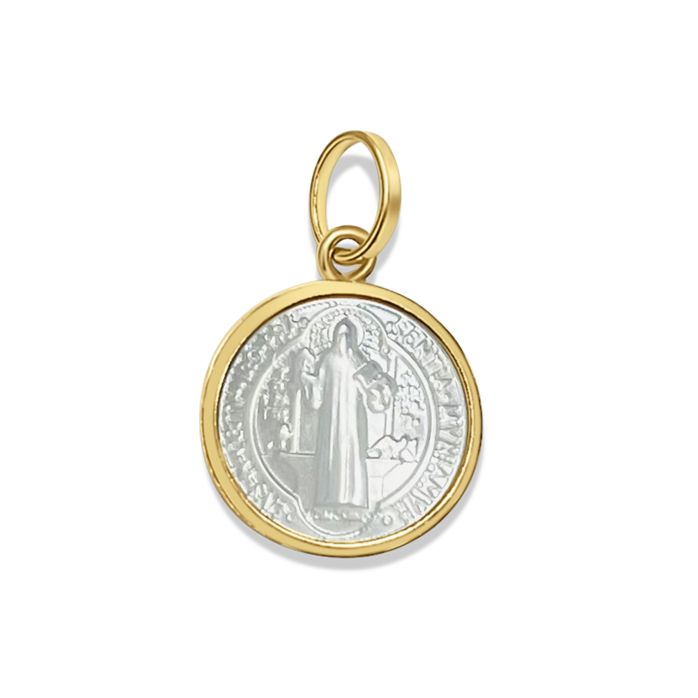 Medalla San Benito en Oro Amarillo 14K