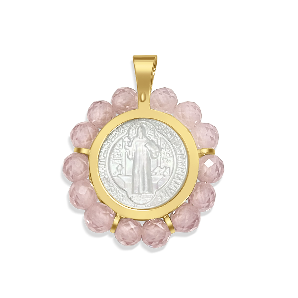 Medalla San Benito en Oro Amarillo 14K