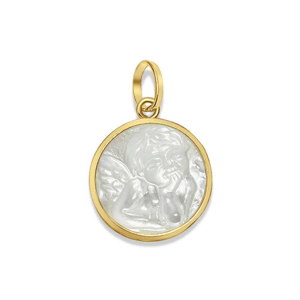 Medalla de Ángel Guardián en Oro Amarillo 14K