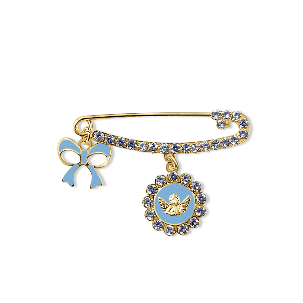 Pin de Ángel Guardián en Oro Amarillo 14K