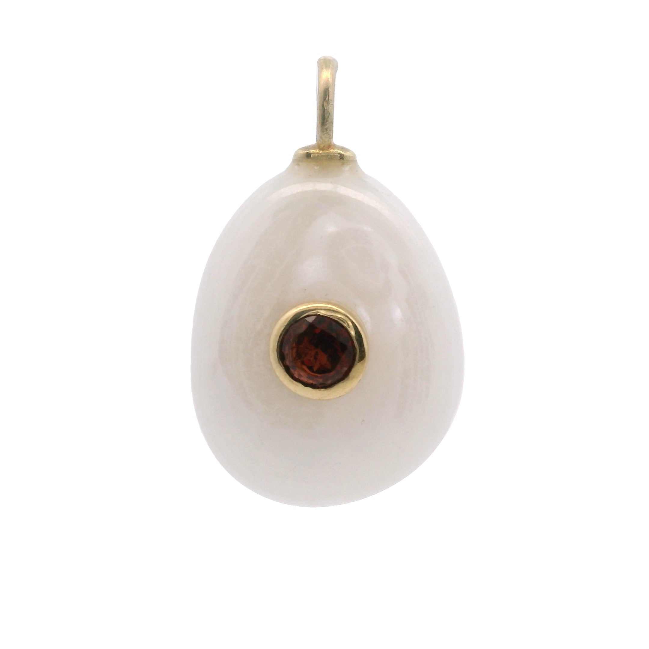 Charm en Plata 925 con Piedra Luna y Granate