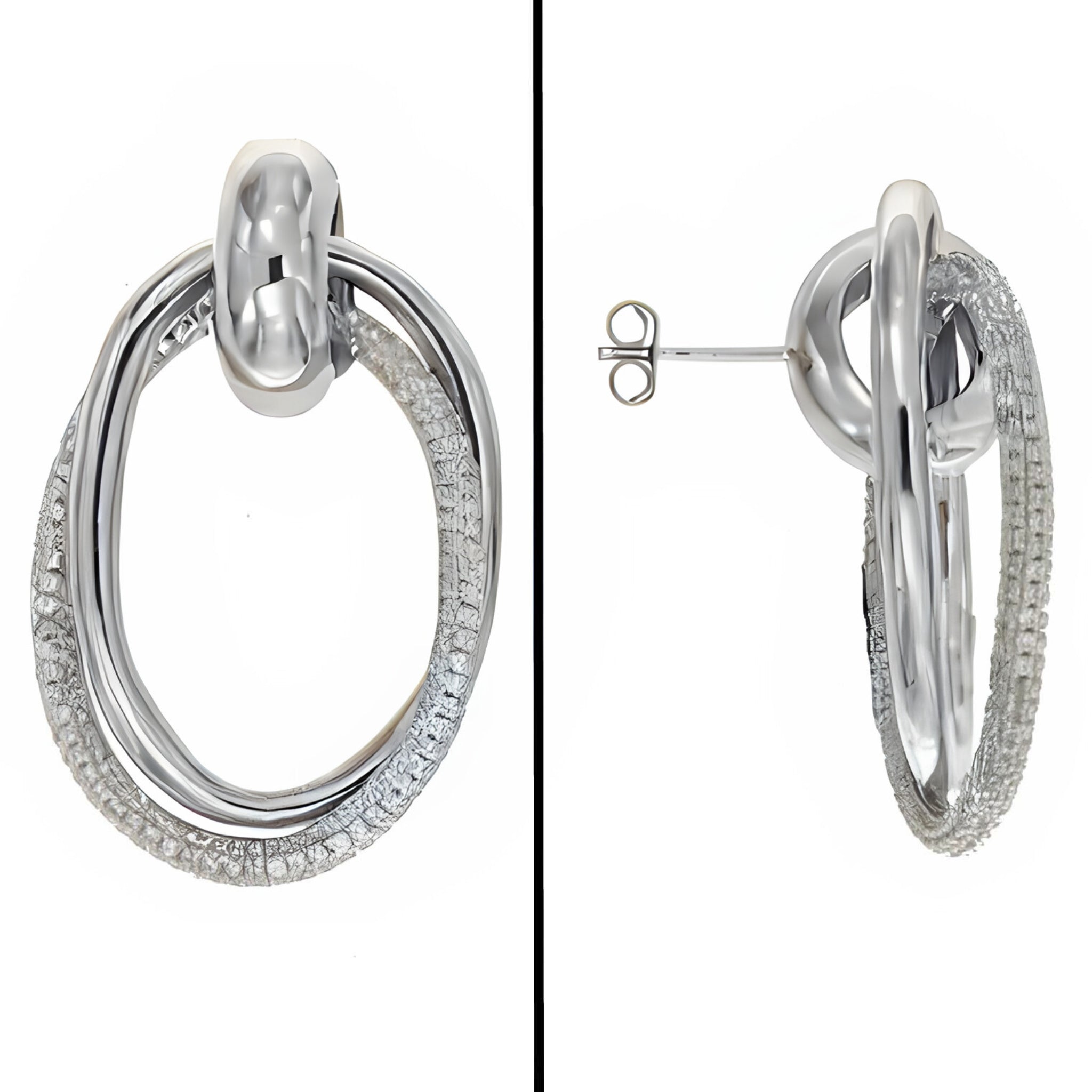 Aretes de Círculos Entrelazados en Plata 925