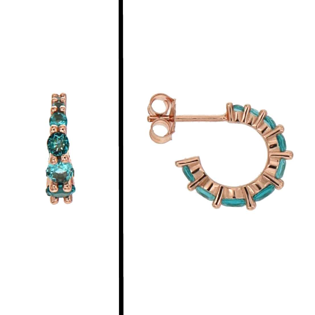 925RG INFINITY CZ TURQUOISE EARRINGS