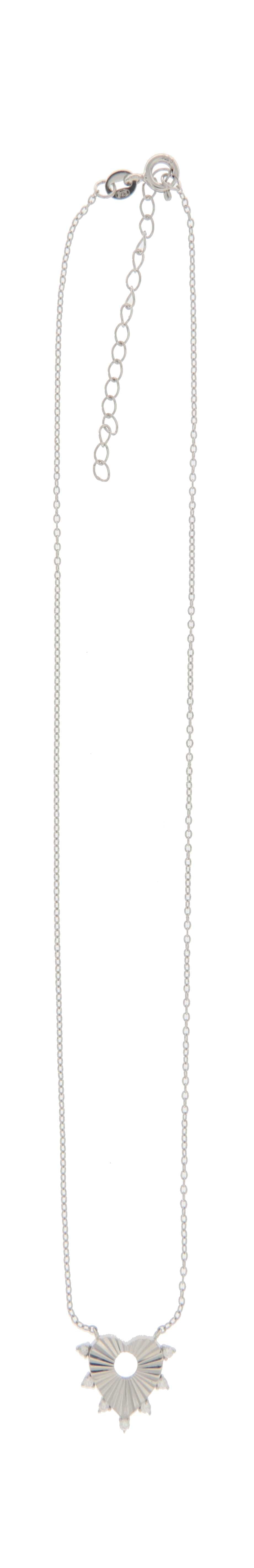 Collar Corazón en Plata 925 con Circonias