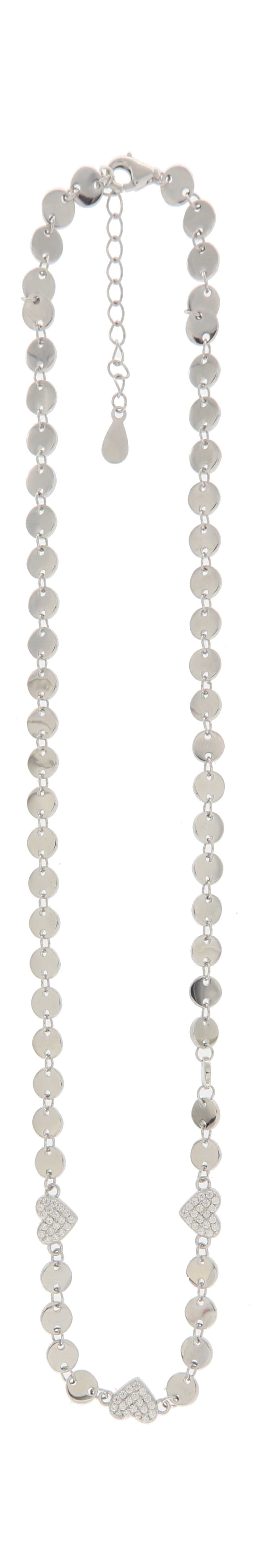 Collar Triple Corazón Pavé en Plata 925