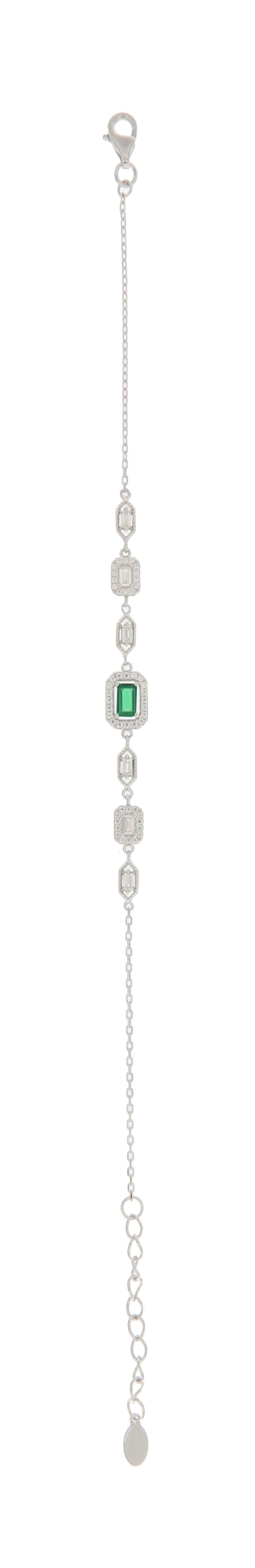 Pulsera de Plata 925 con Circonias Verdes
