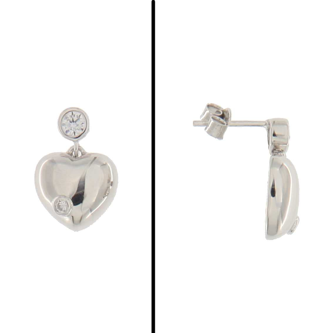 Aretes Corazón en Plata 925