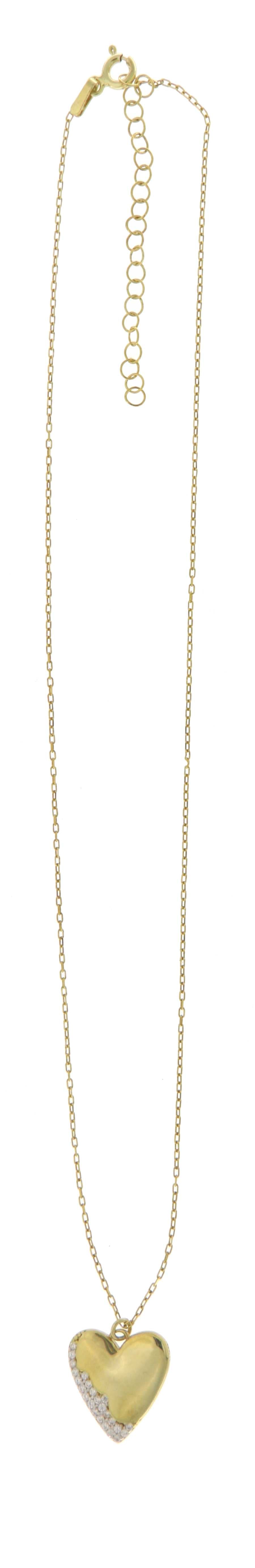 Collar de Corazón en Plata 925 Bañada en Oro