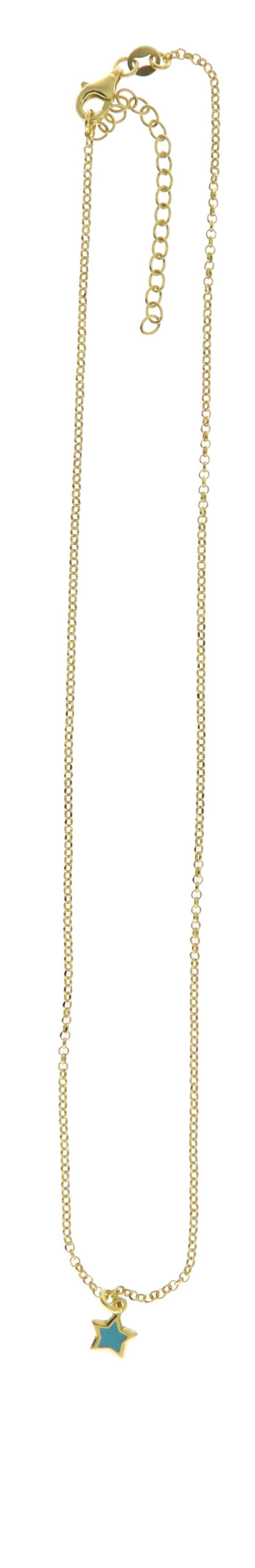 Collar Estrella Solitaria con Turquesa en Plata 925
