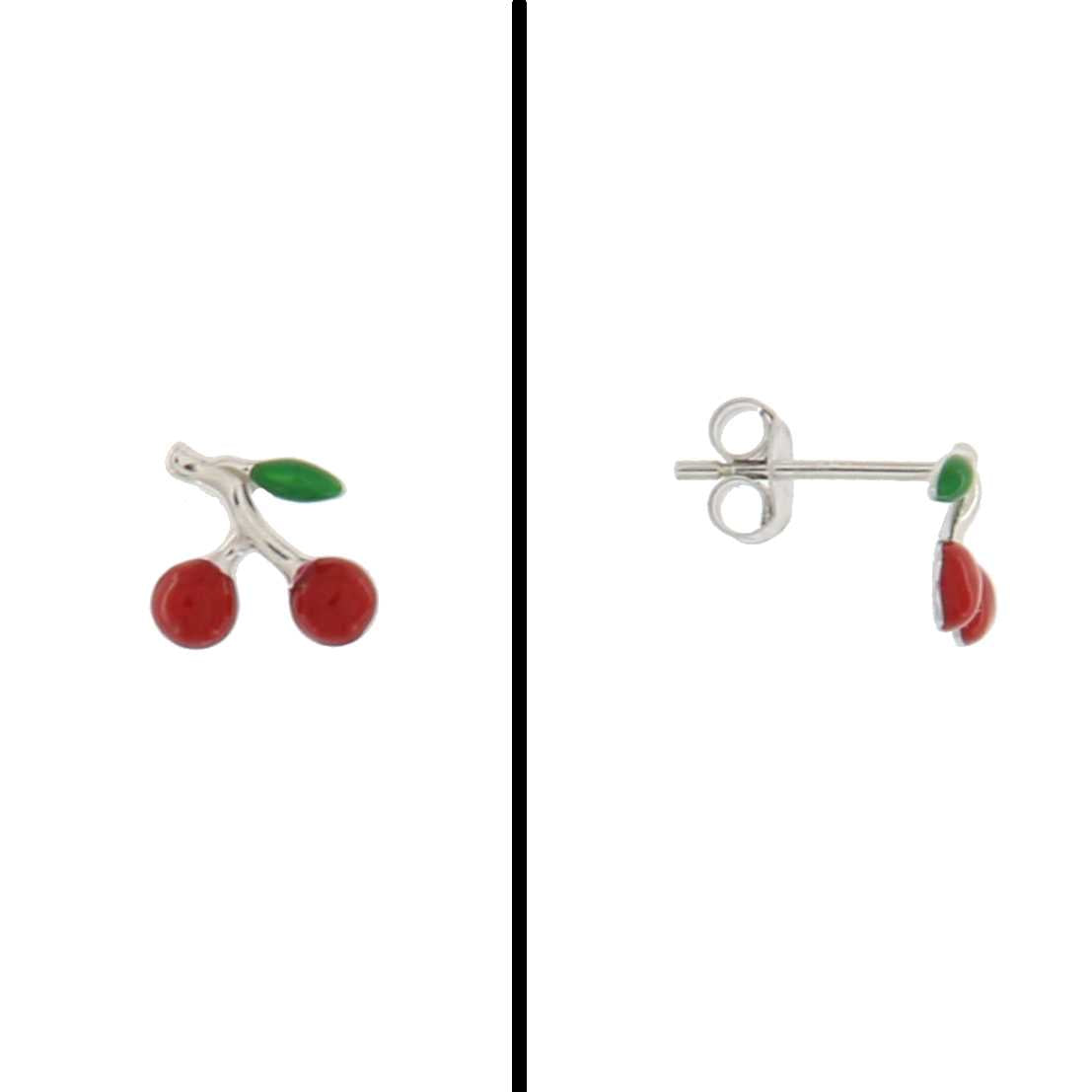 Aretes de Cereza en Plata 925