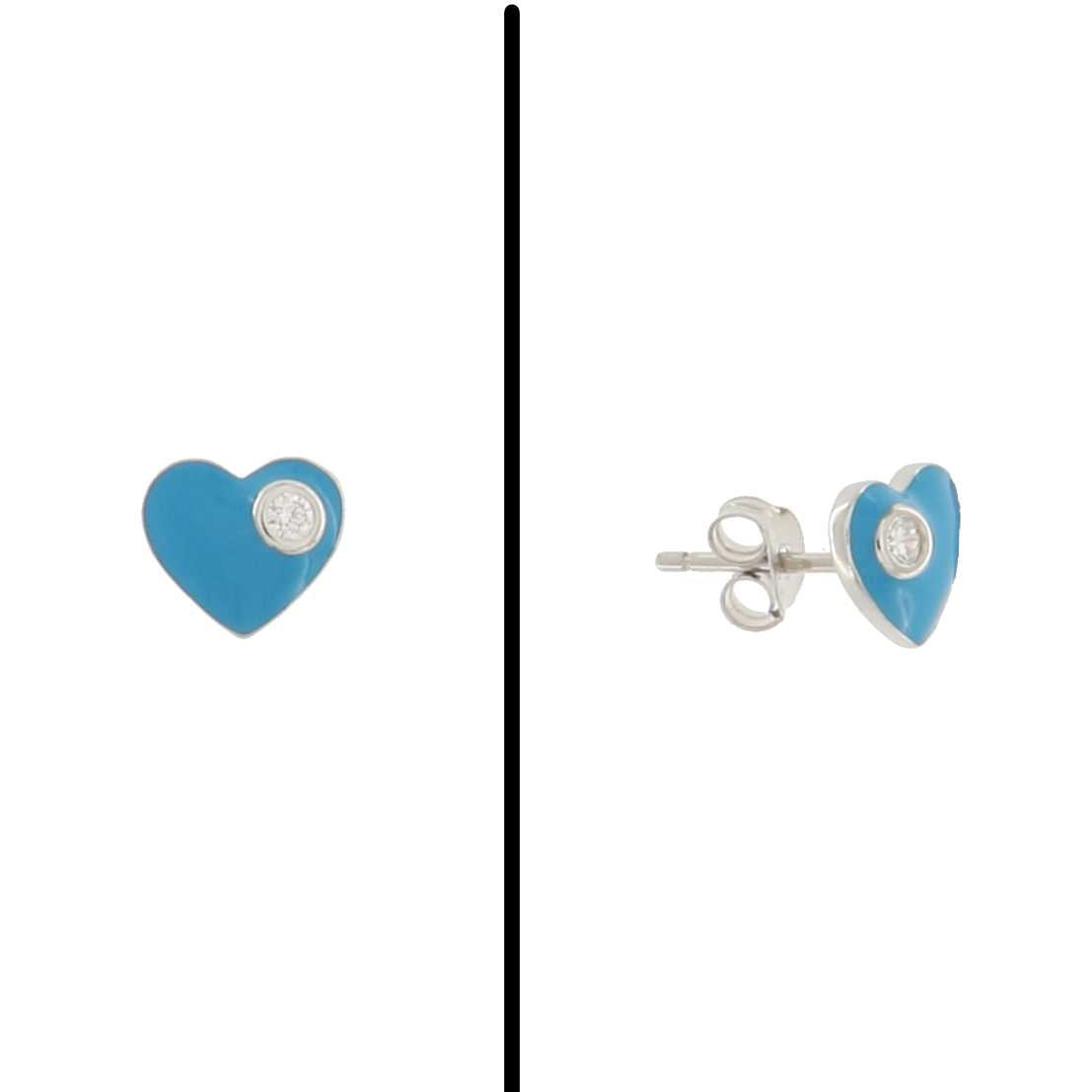 Aretes Corazón en Plata 925 con Circonia