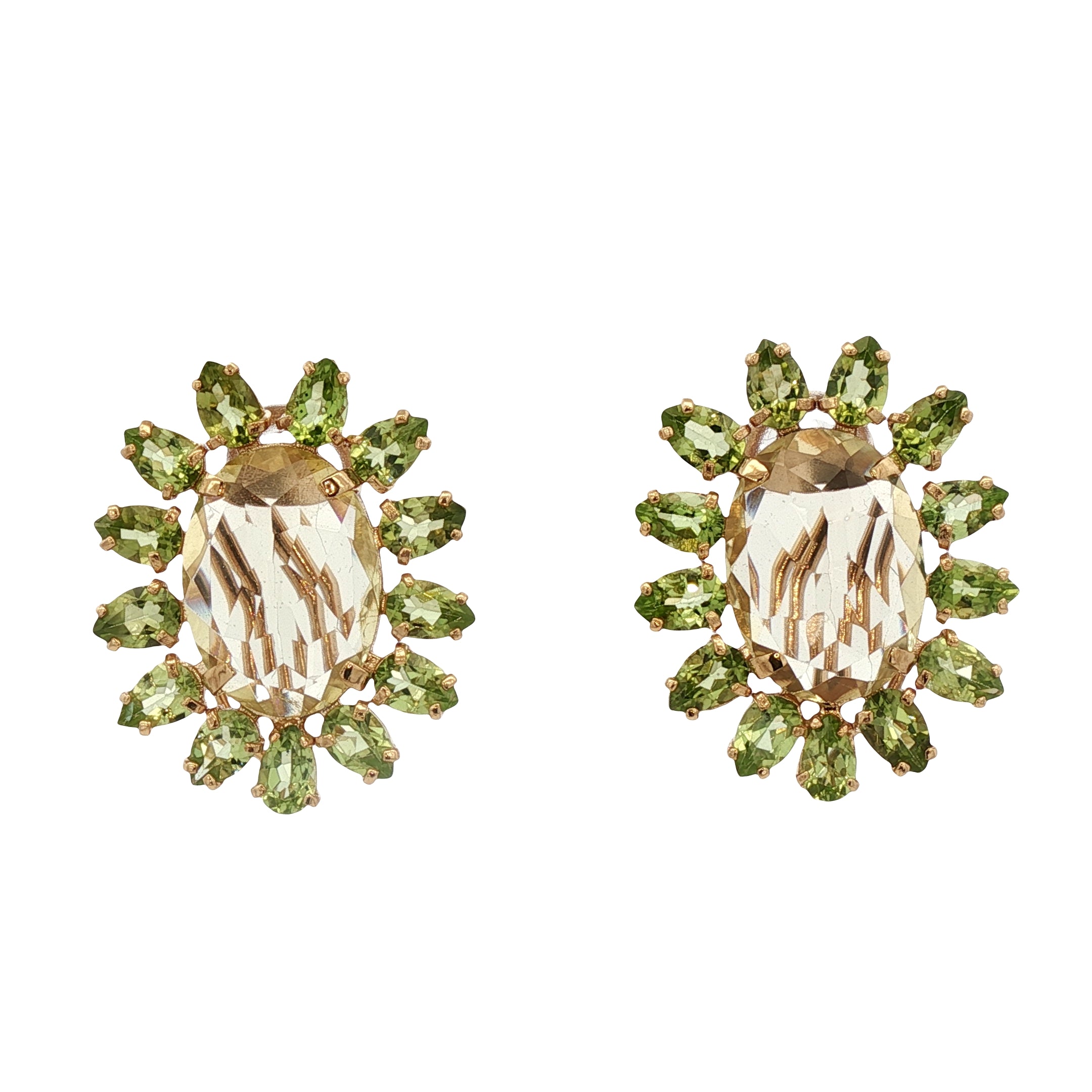 EARRINGS PERIDOT LEMON QUARTZ