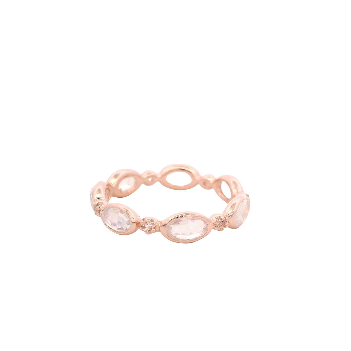 Anillo Ovalado en Plata 925 con Piedra Luna y Topacio