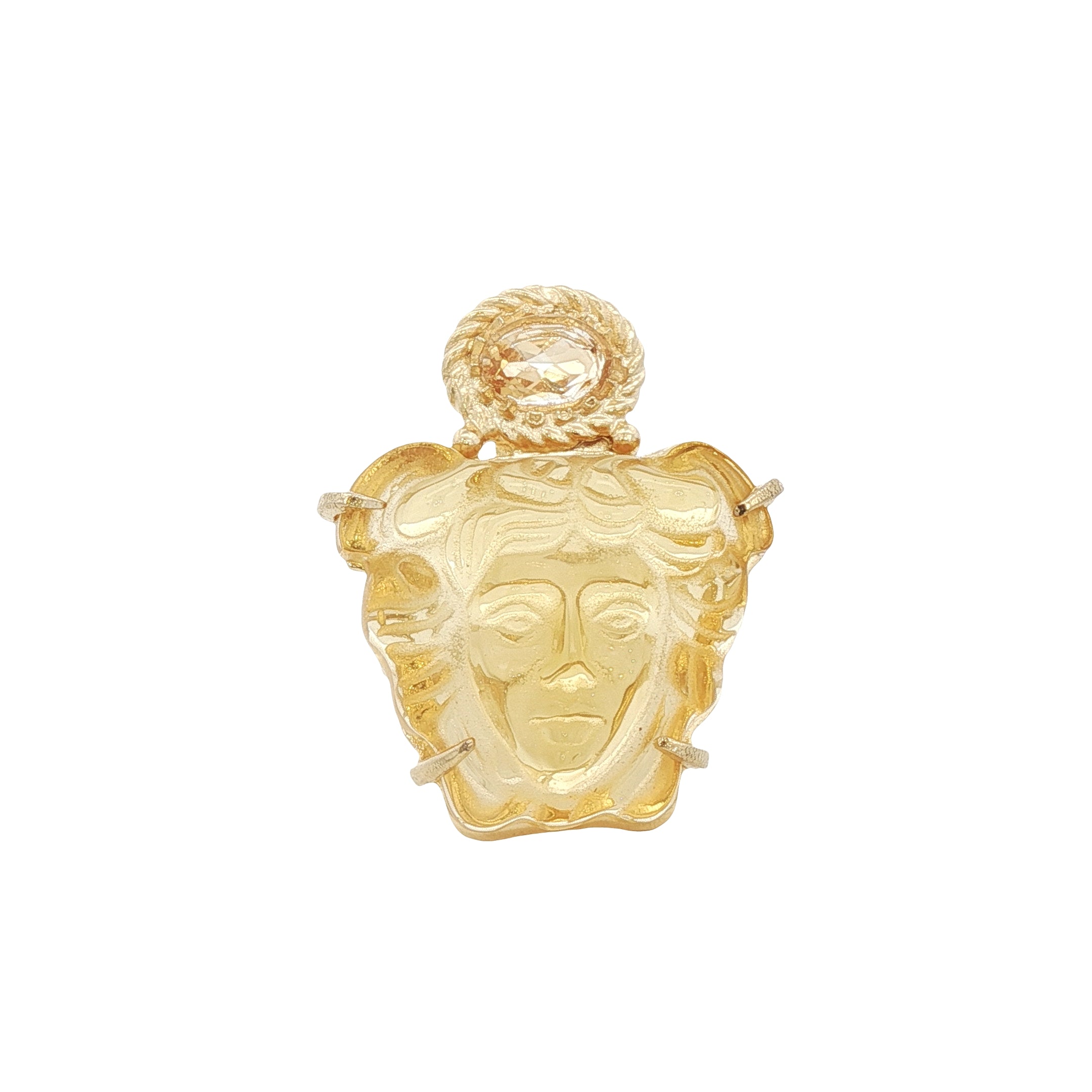 925YG MEDUSA LIGHT AMBER RING T6.5