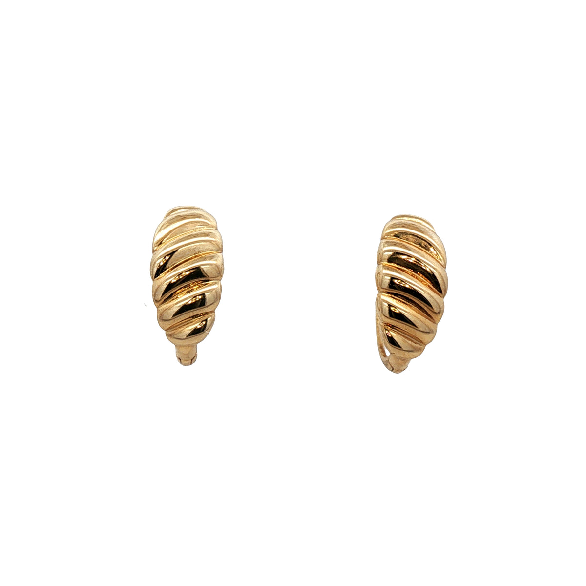 Aretes Huggies en Oro Amarillo 14K