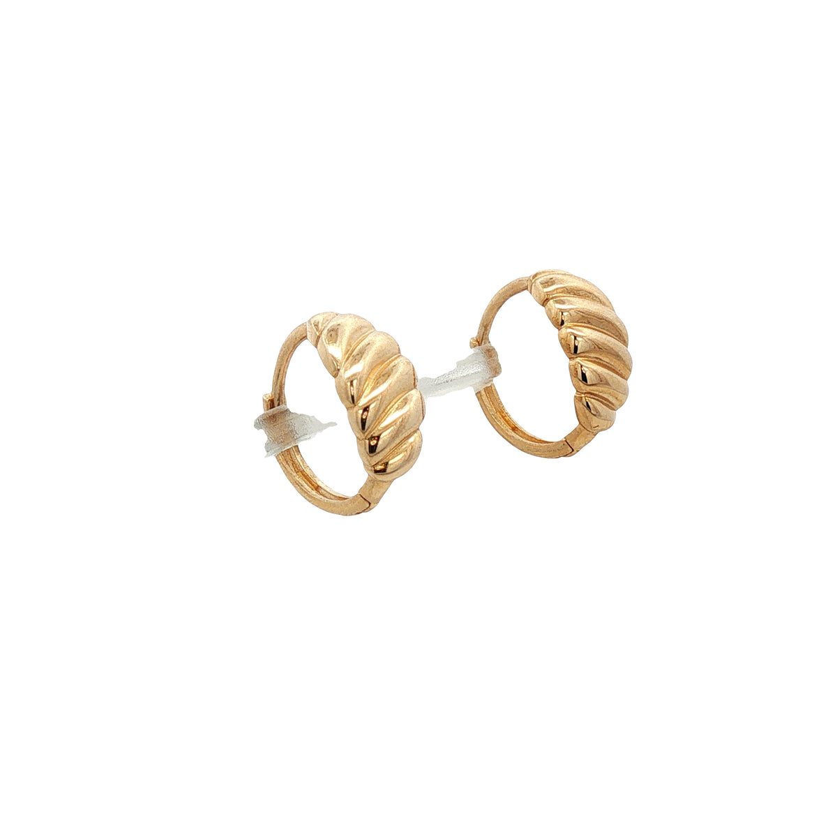 Aretes Huggies en Oro Amarillo 14K