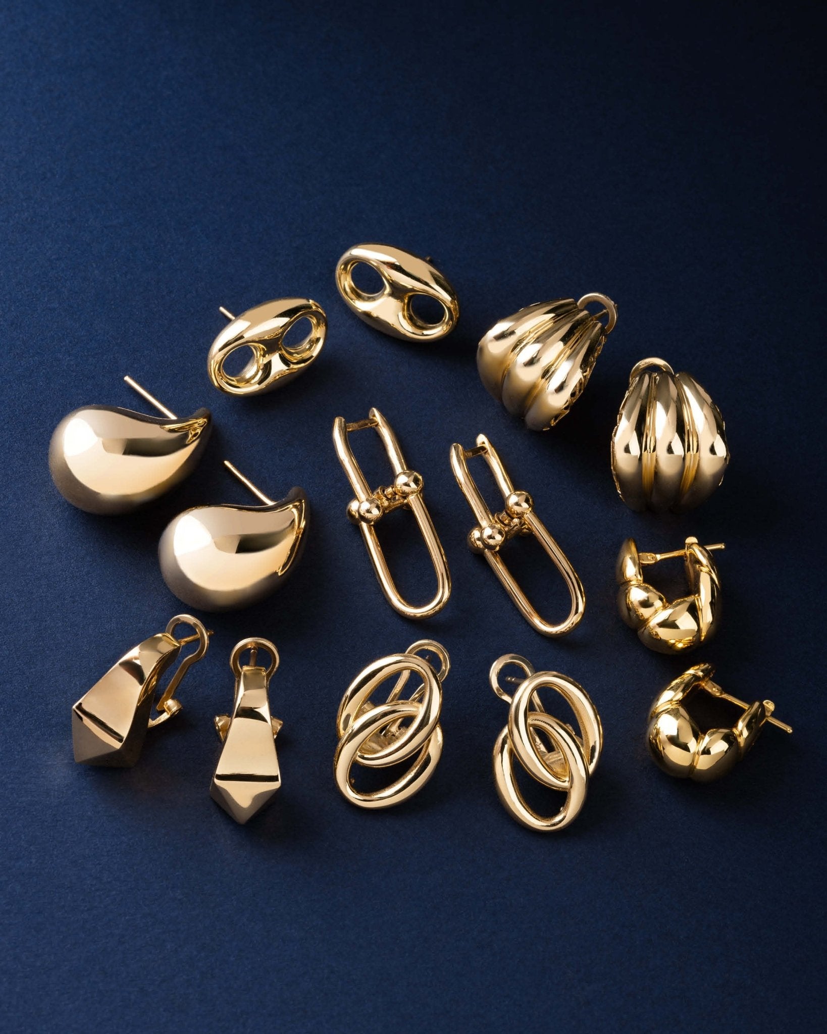 14 KY CHUNKY MARINER STUD EARRINGS - C'SANTOS