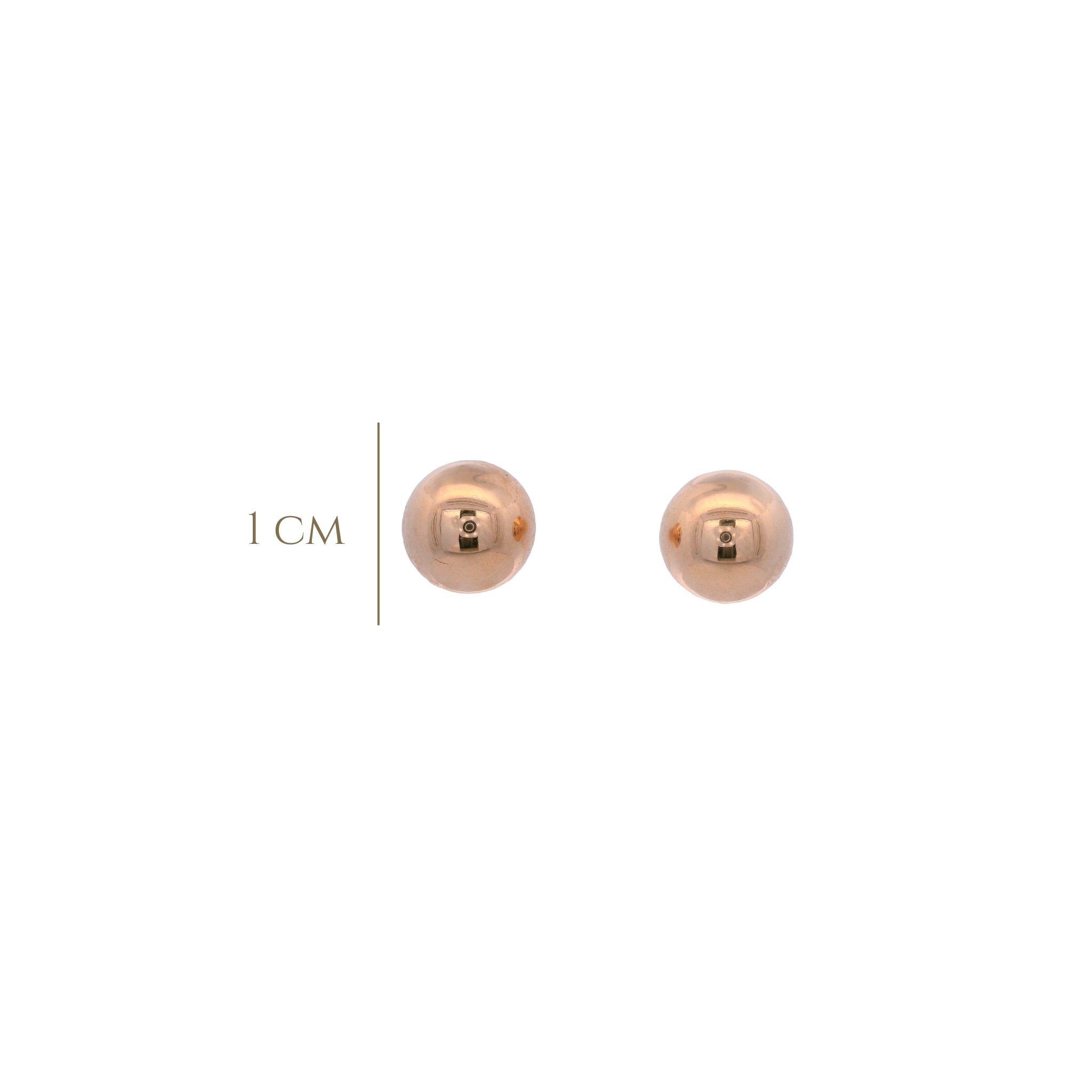 14KR DOME CIRCLE SMOOTH 9MM EARRINGS - C'SANTOS