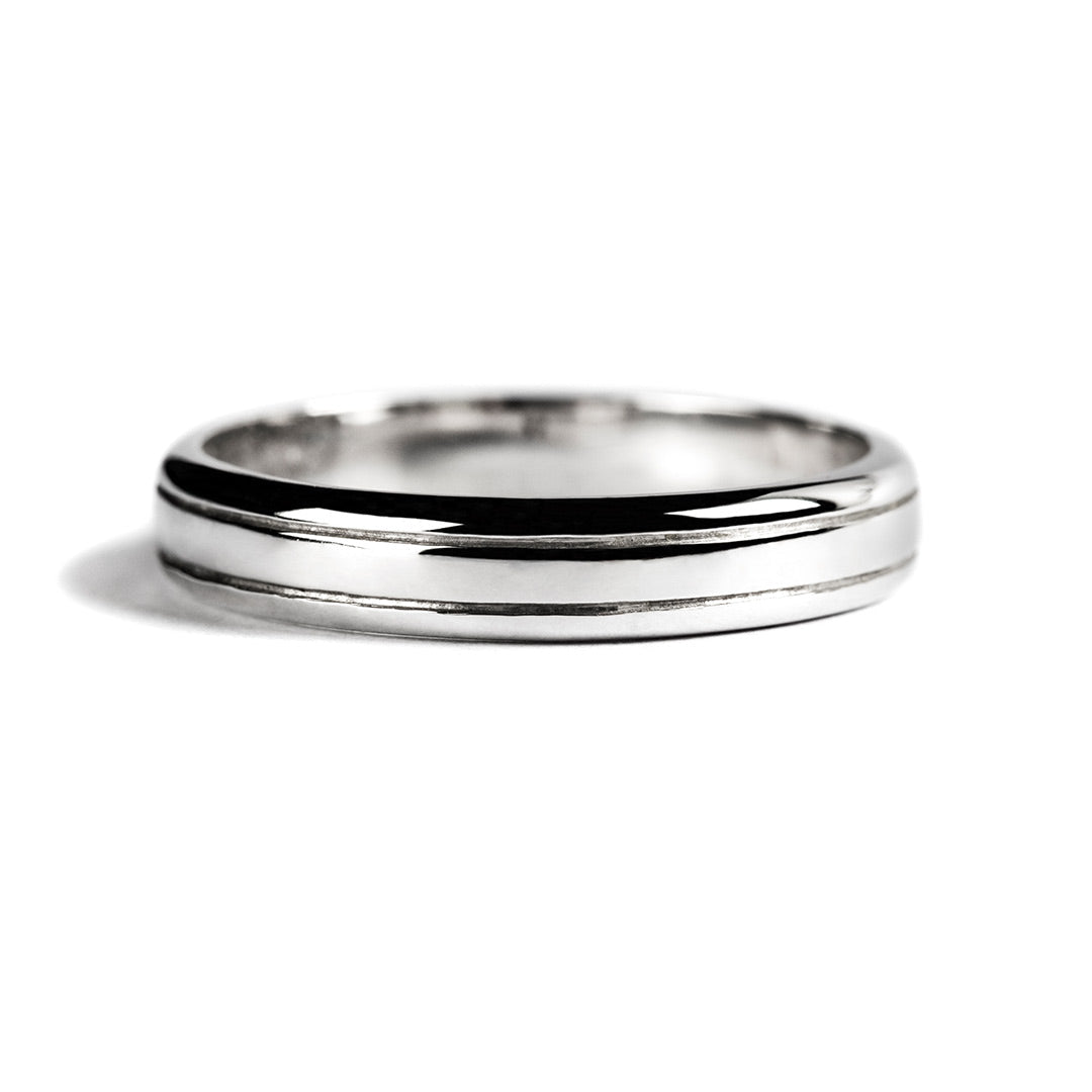 14KW 4MM DOUBLE EDGE WEDDING BAND - C'SANTOS