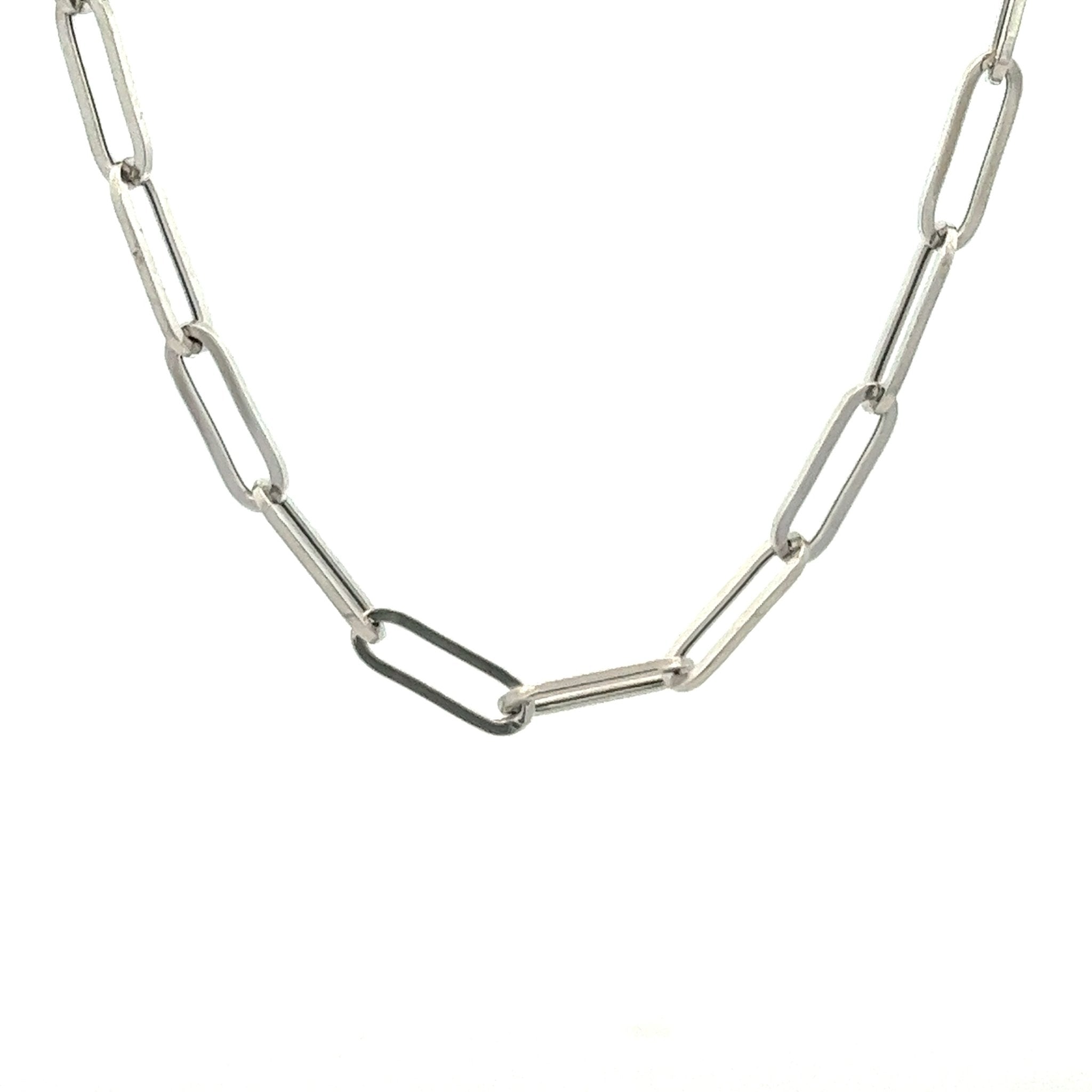 14KW MEDIUM PAPER CLIP CHAIN 16INCH - C'SANTOS