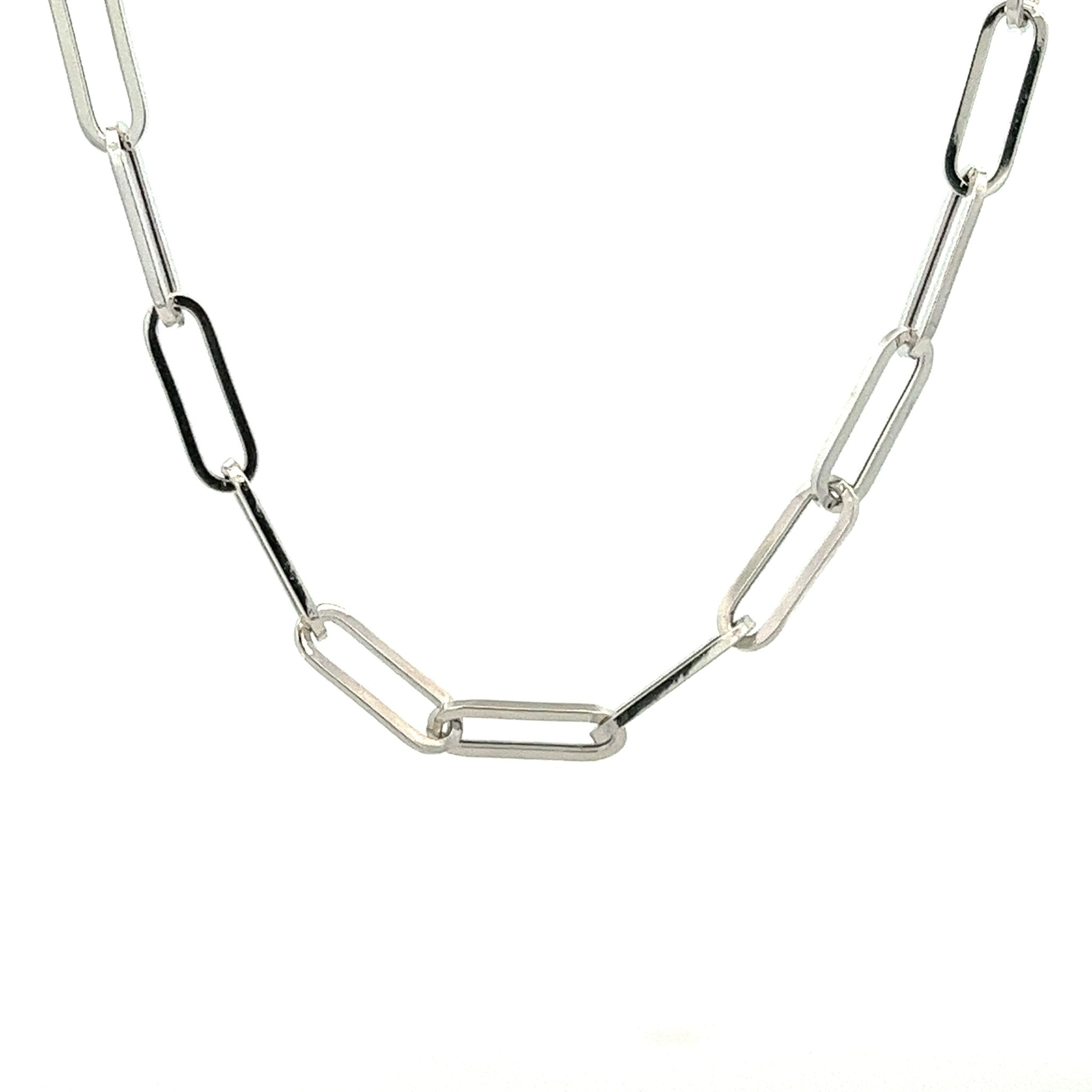 14KW MEDIUM PAPER CLIP CHAIN 18INCH - C'SANTOS