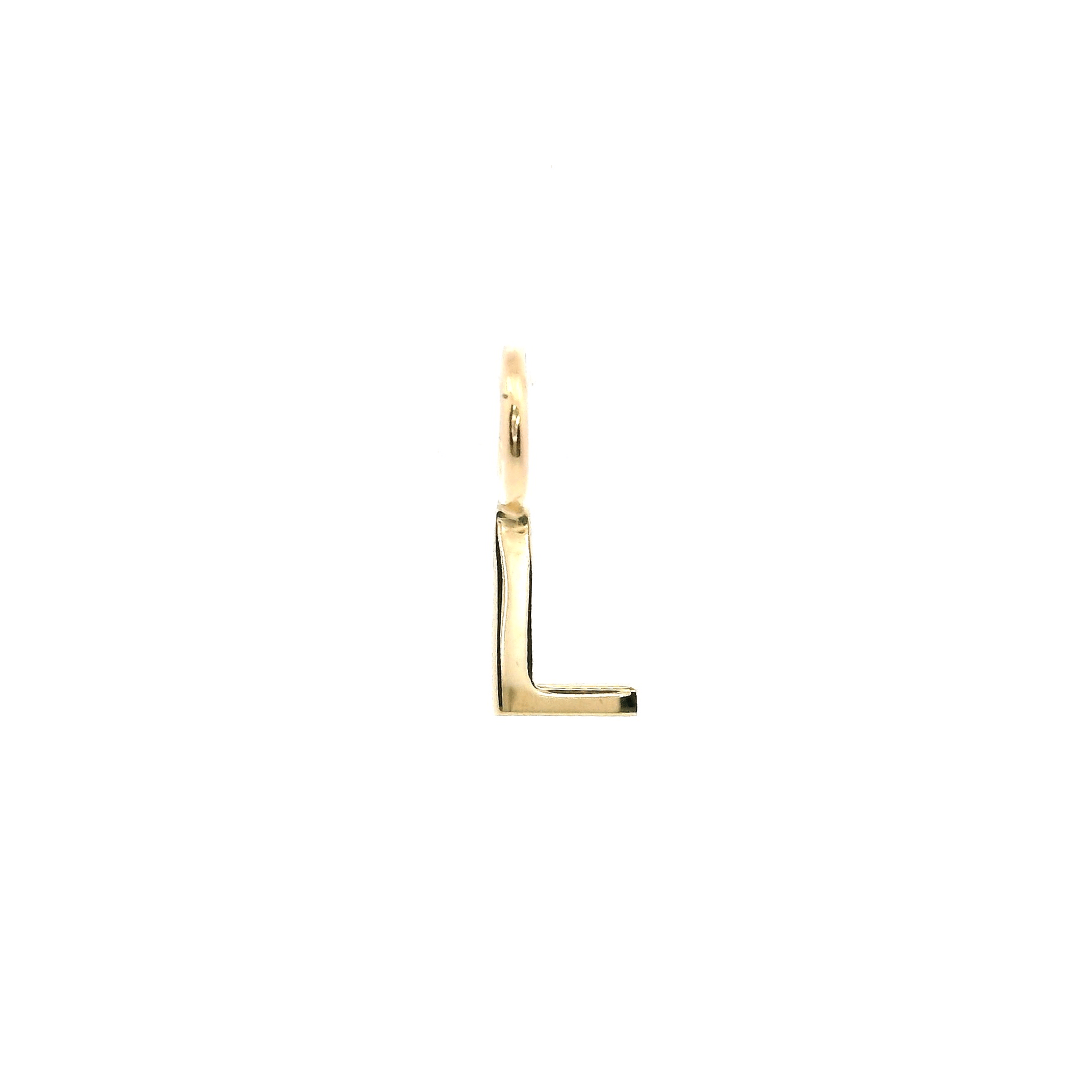 14KY 6MM LETTER L PENDANT - C'SANTOS
