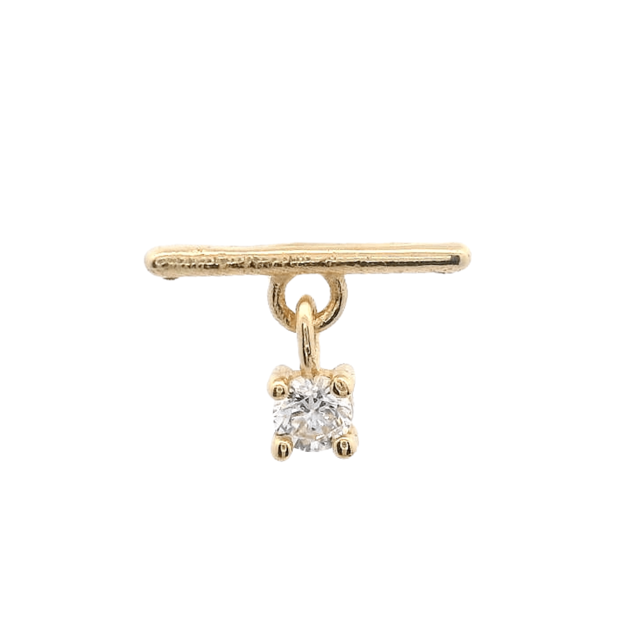 14KY BAR WITH PENDANT PIERCING - C'SANTOS