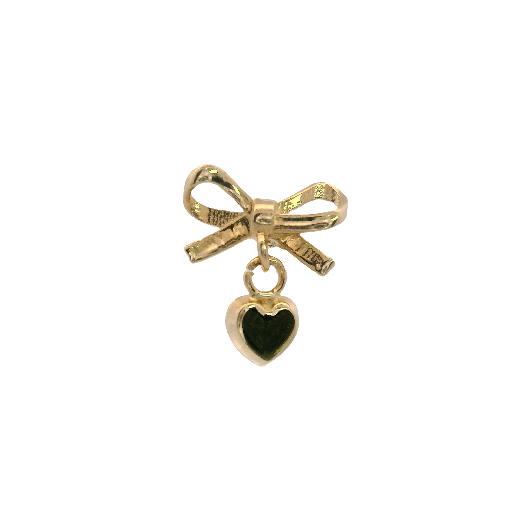 14KY BIG BOW AND HEART PIERCING - C'SANTOS