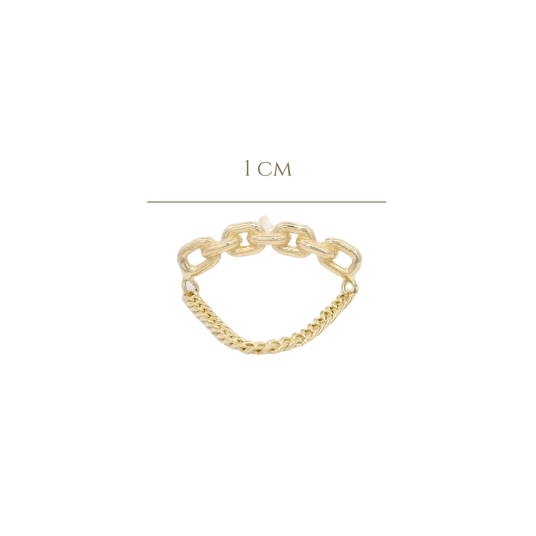 14KY CHAIN ??LINKS PIERCING - C'SANTOS