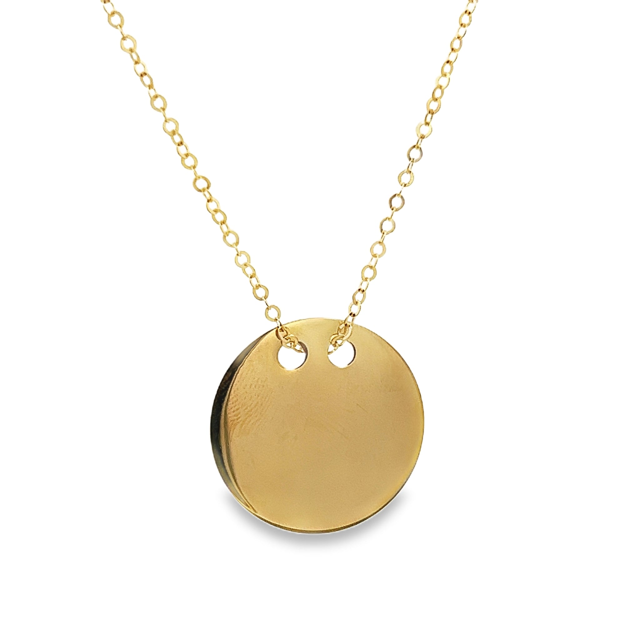 14KY CIRCULAR PLATE AND CHAIN NECKLACE - C'SANTOS