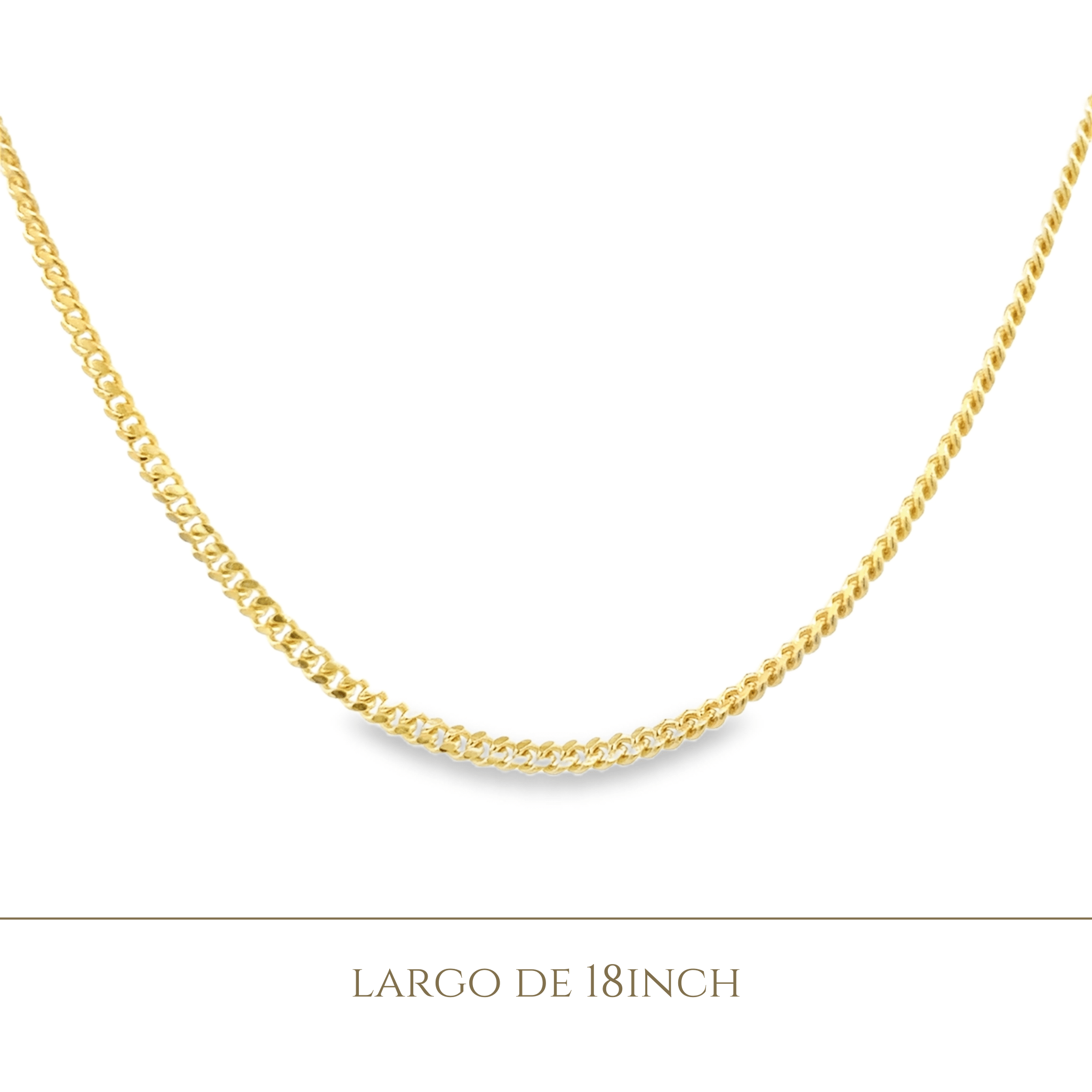 14KY CURBAN SMALL 18 INCH CHAIN - C'SANTOS