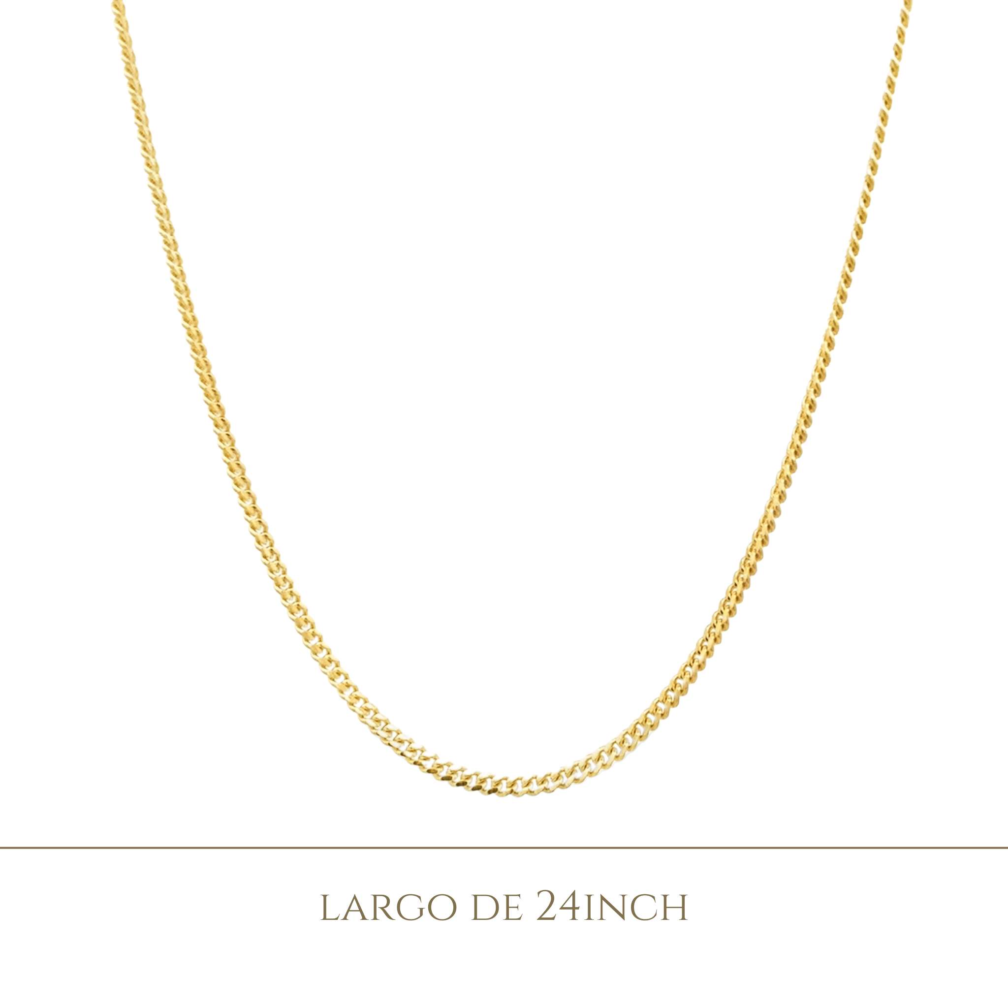 14KY CURBAN SMALL 24 INCH CHAIN - C'SANTOS