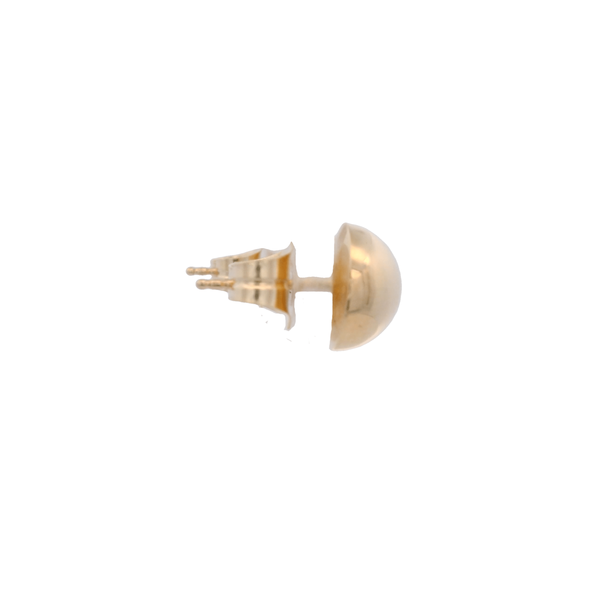 14KY DOME CIRCLE SMOOTH 9MM EARRINGS - C'SANTOS