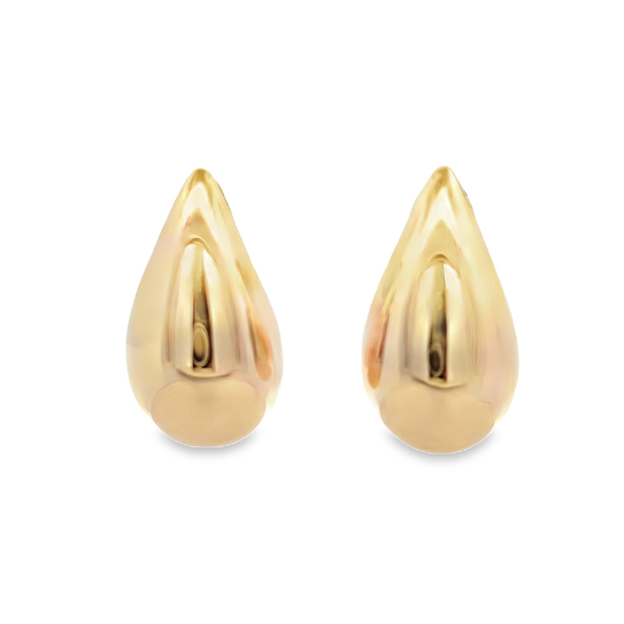 14KY DOME DROP 20MM EARRINGS - C'SANTOS