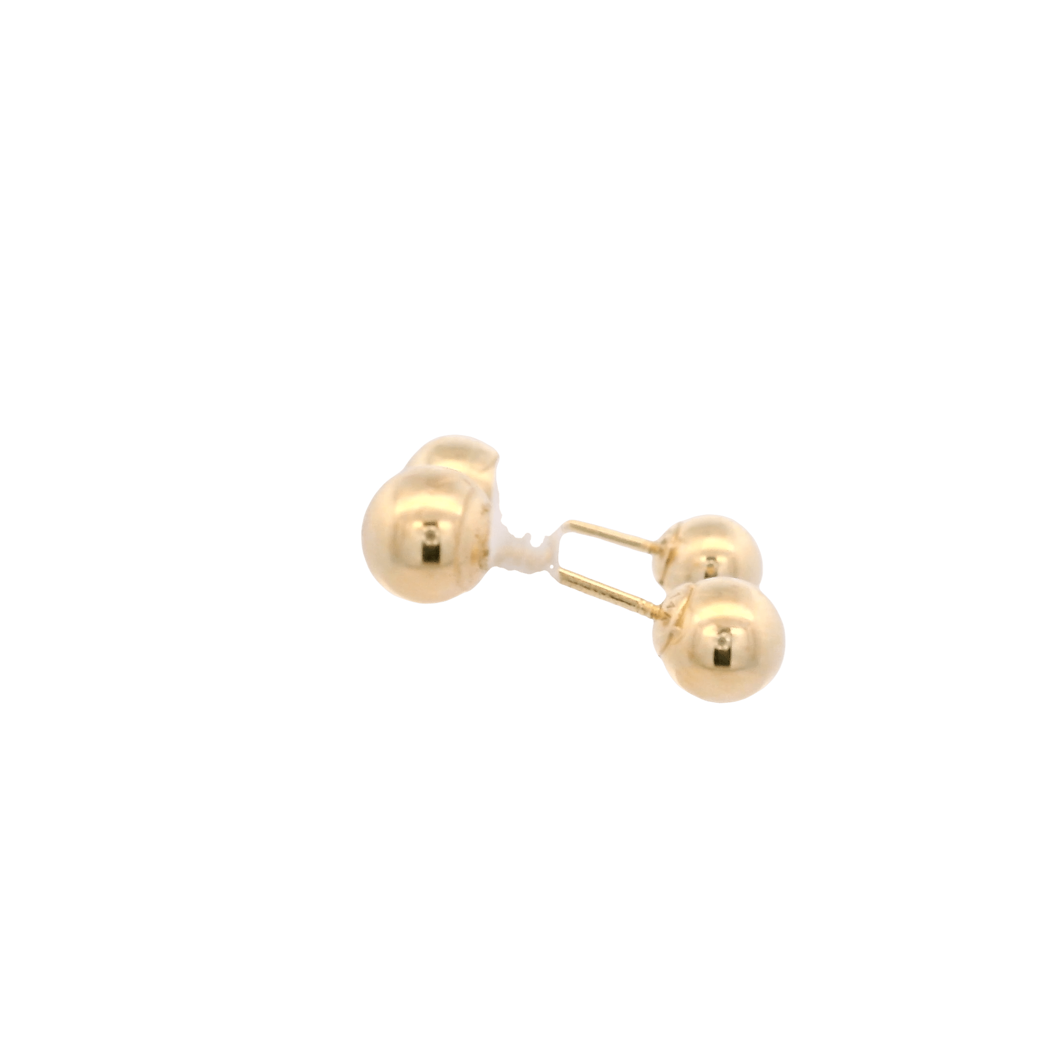 14KY DOUBLE BALL 5MM EARRINGS - C'SANTOS