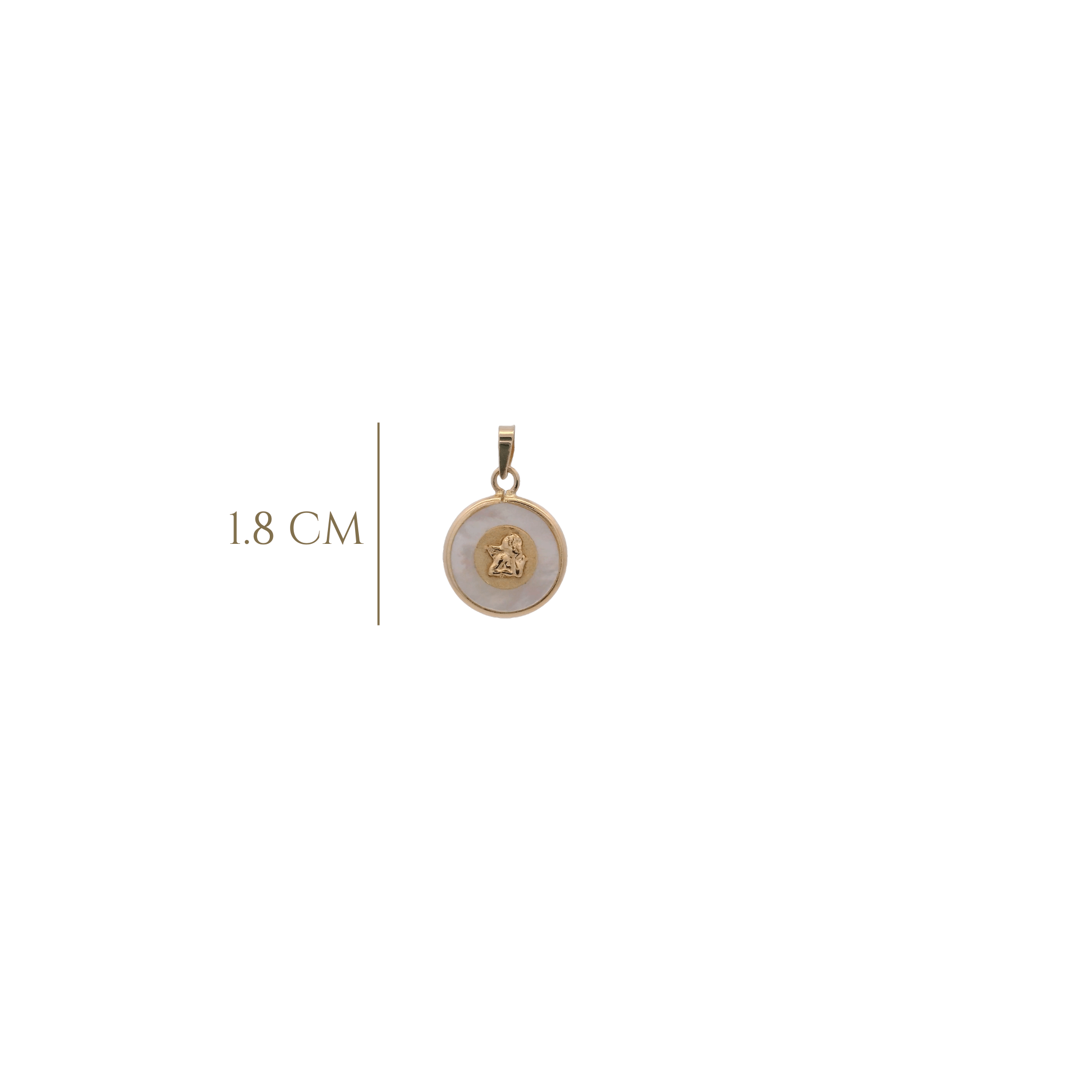 14KY GUARDIAN ANGEL 10.5MM MEDAL - C'SANTOS