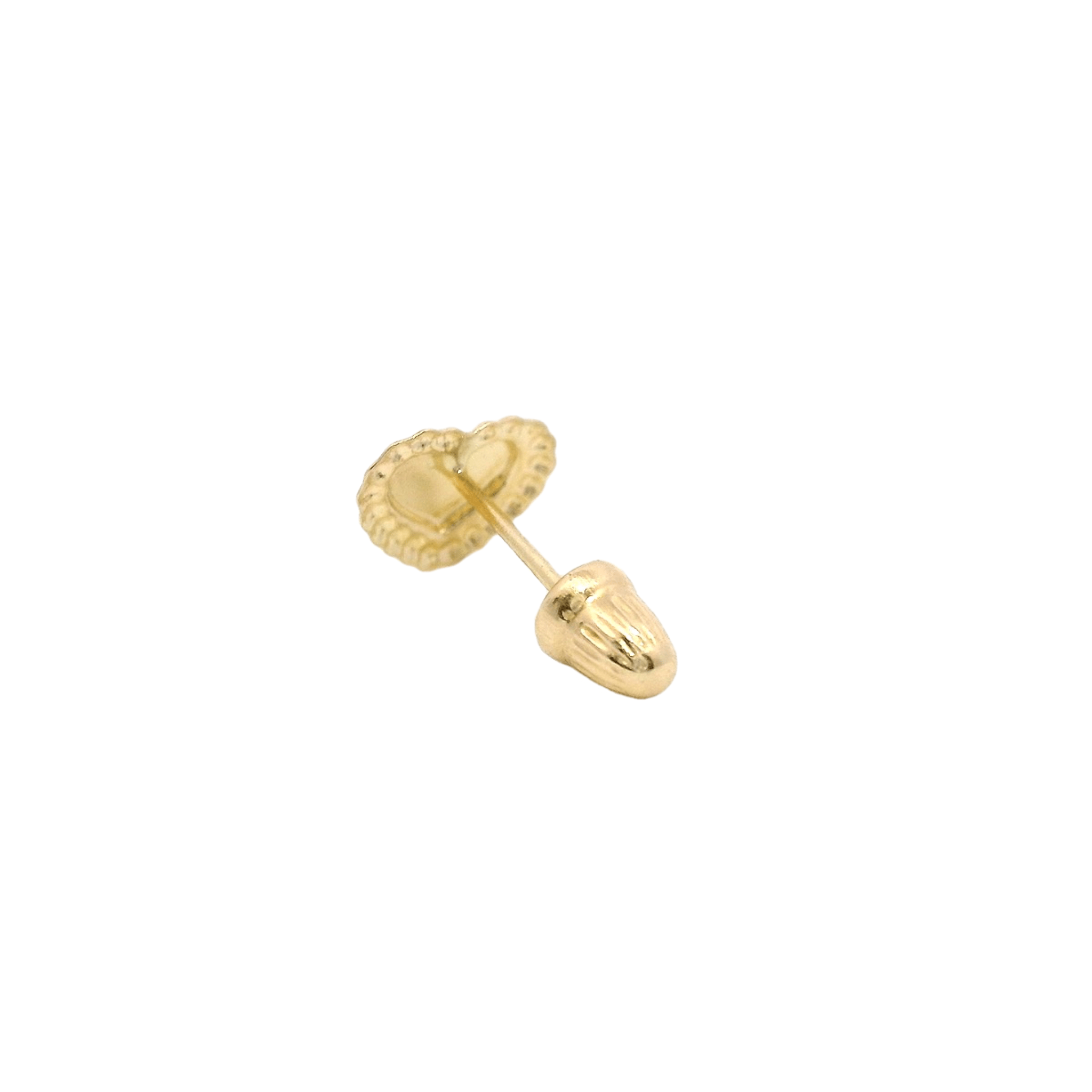 14KY HEART BALLS WITH CENTER PIERCING - C'SANTOS