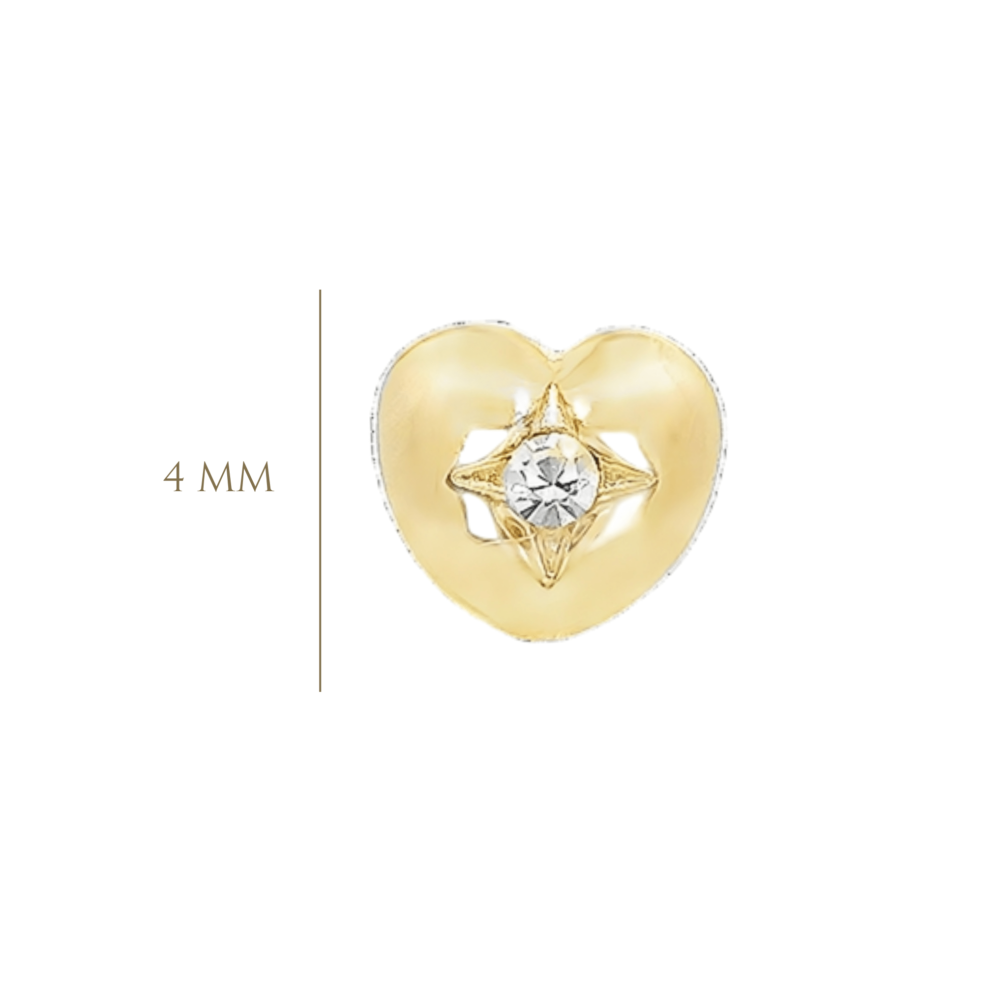 14KY HEART PIERCING - C'SANTOS
