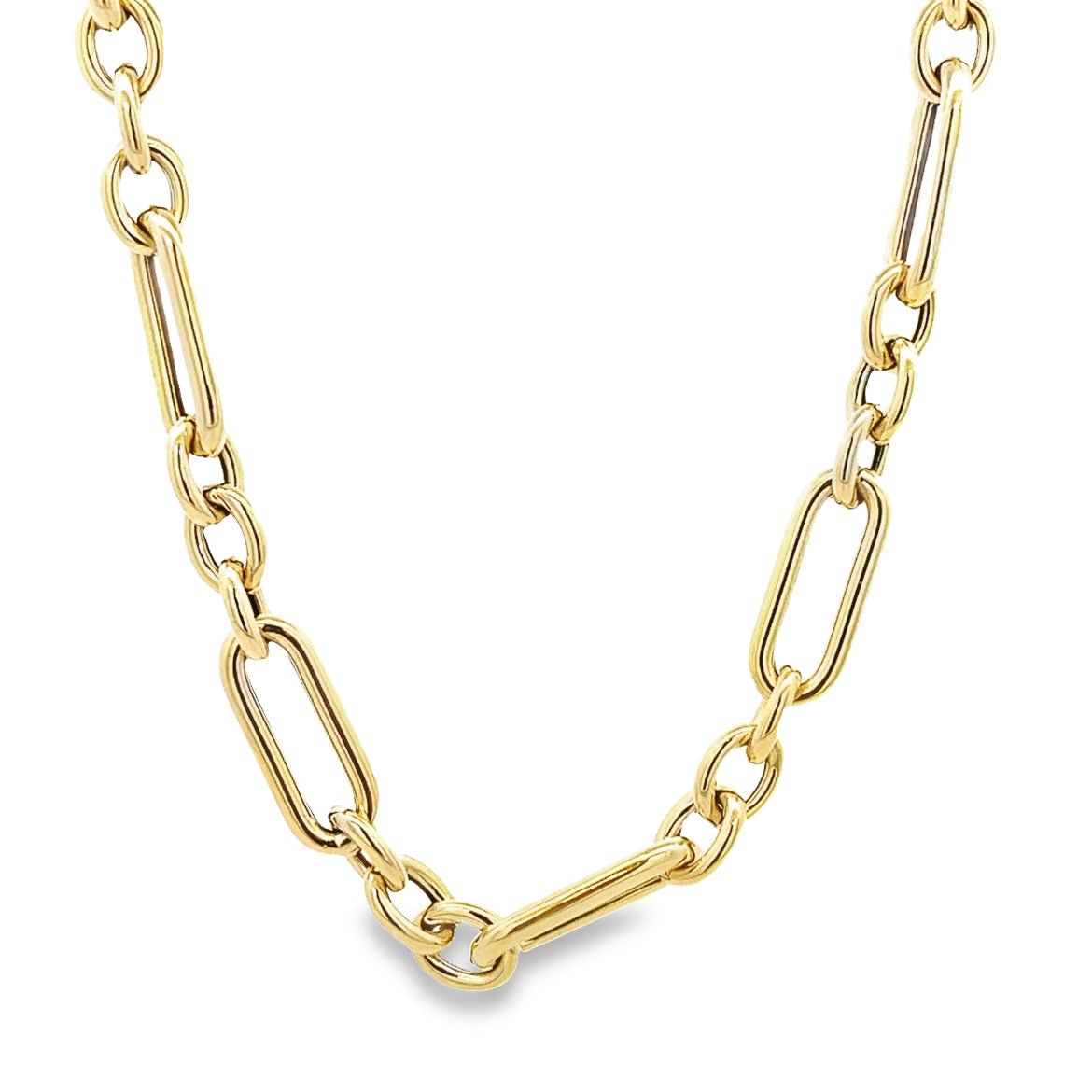 14KY RECTANGLE 3 OVAL LINKS WITH ENHANCER CHAIN 18PUL - C'SANTOS