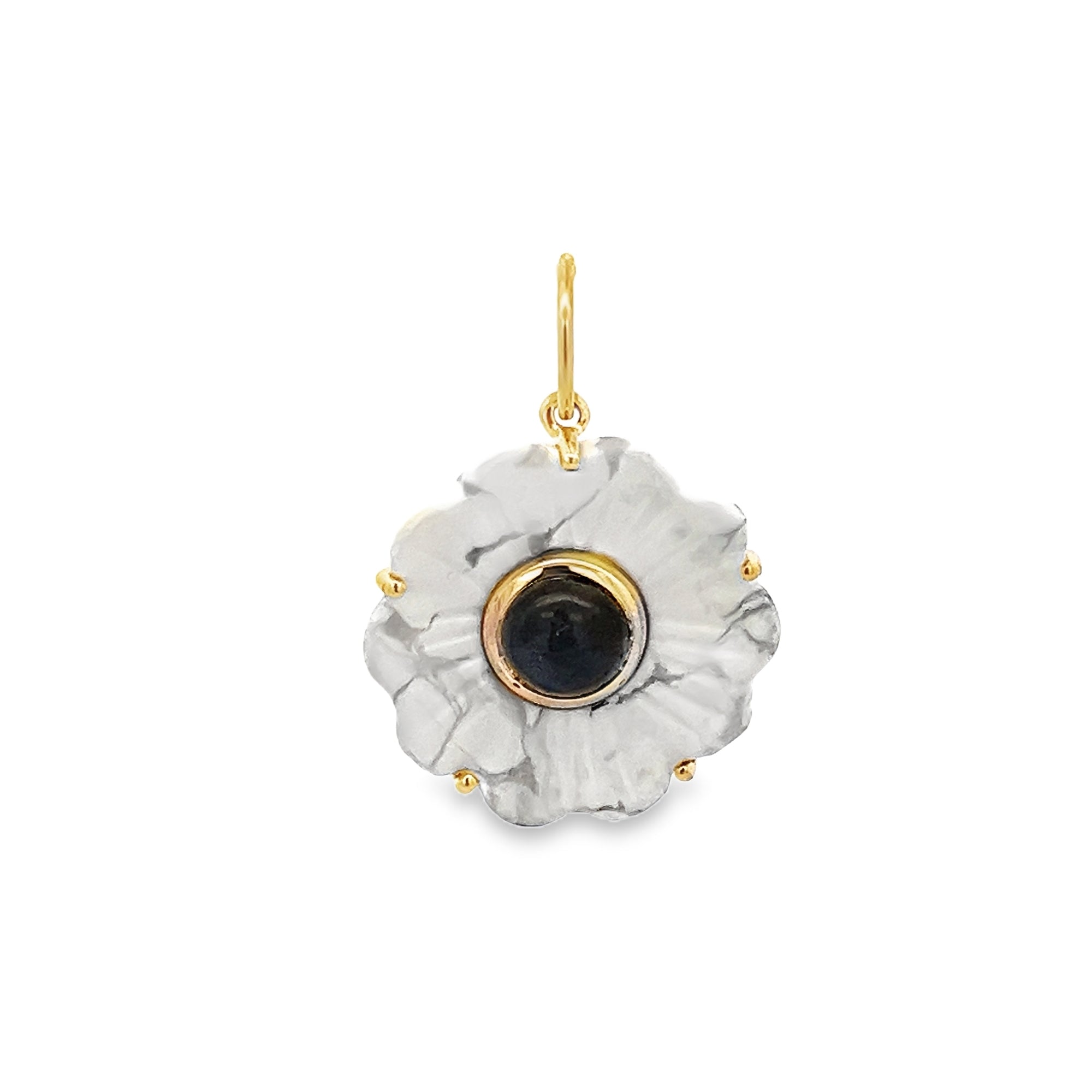 14KY SMALL FLOWER CHARM HOL8.10CT LAB0.98CT - C'SANTOS