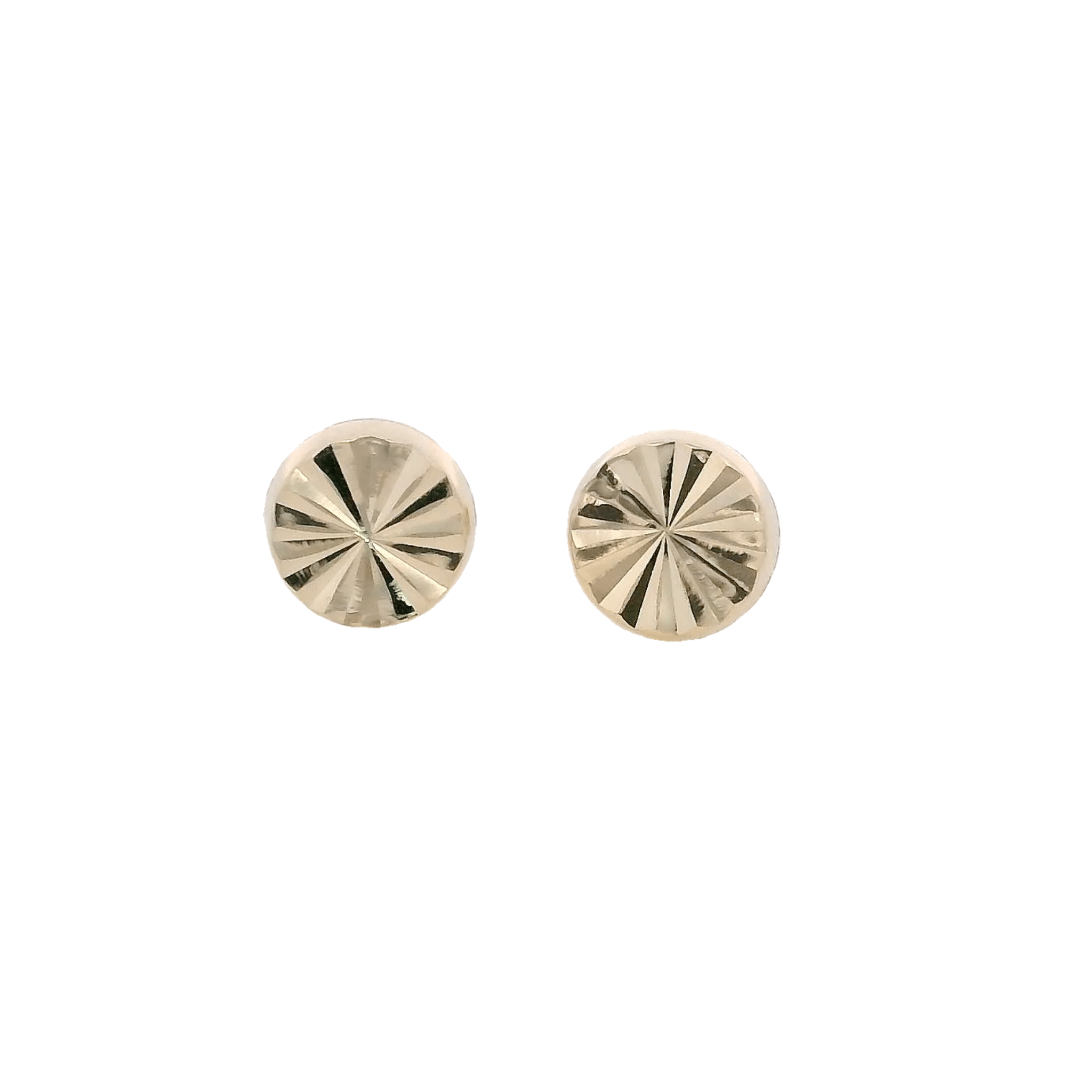 14KY TEXTURE BASIC CIRCLE EARRINGS - C'SANTOS