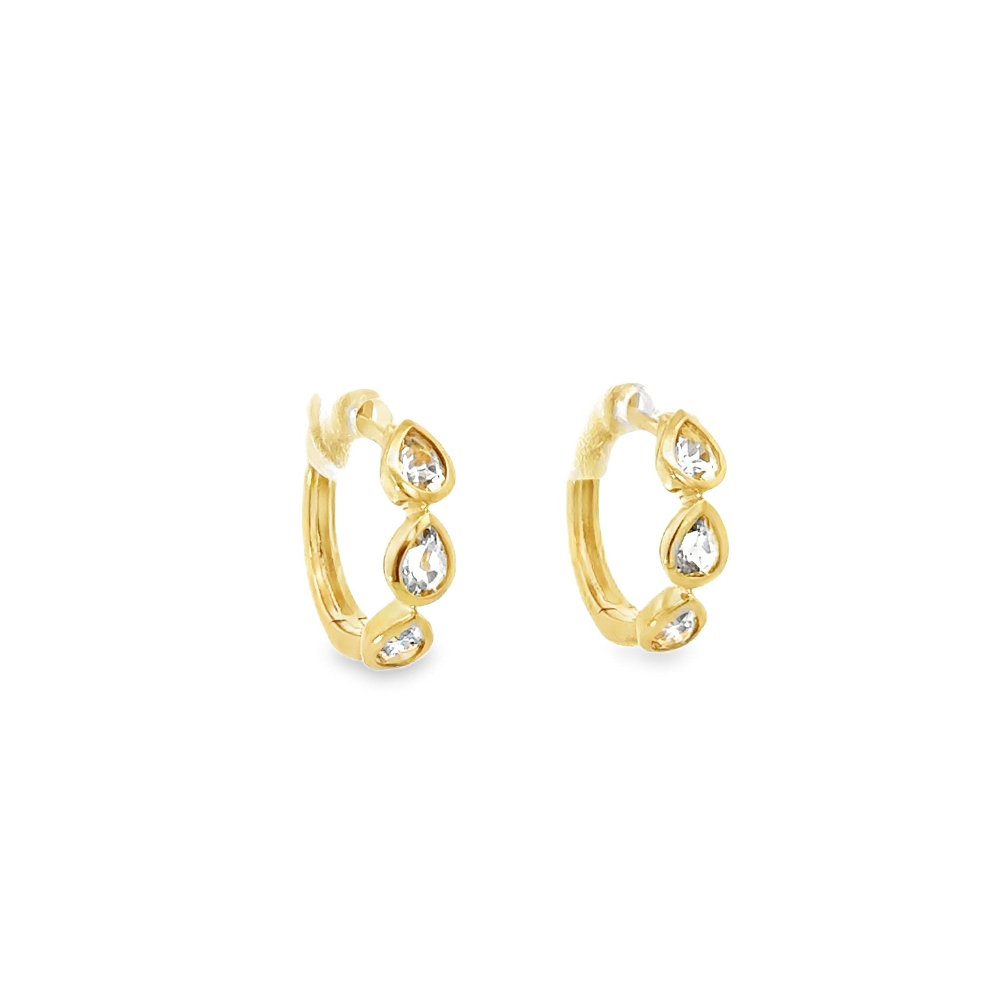 14KY THREE DROP HUGGIES TPZ1.11CT - C'SANTOS