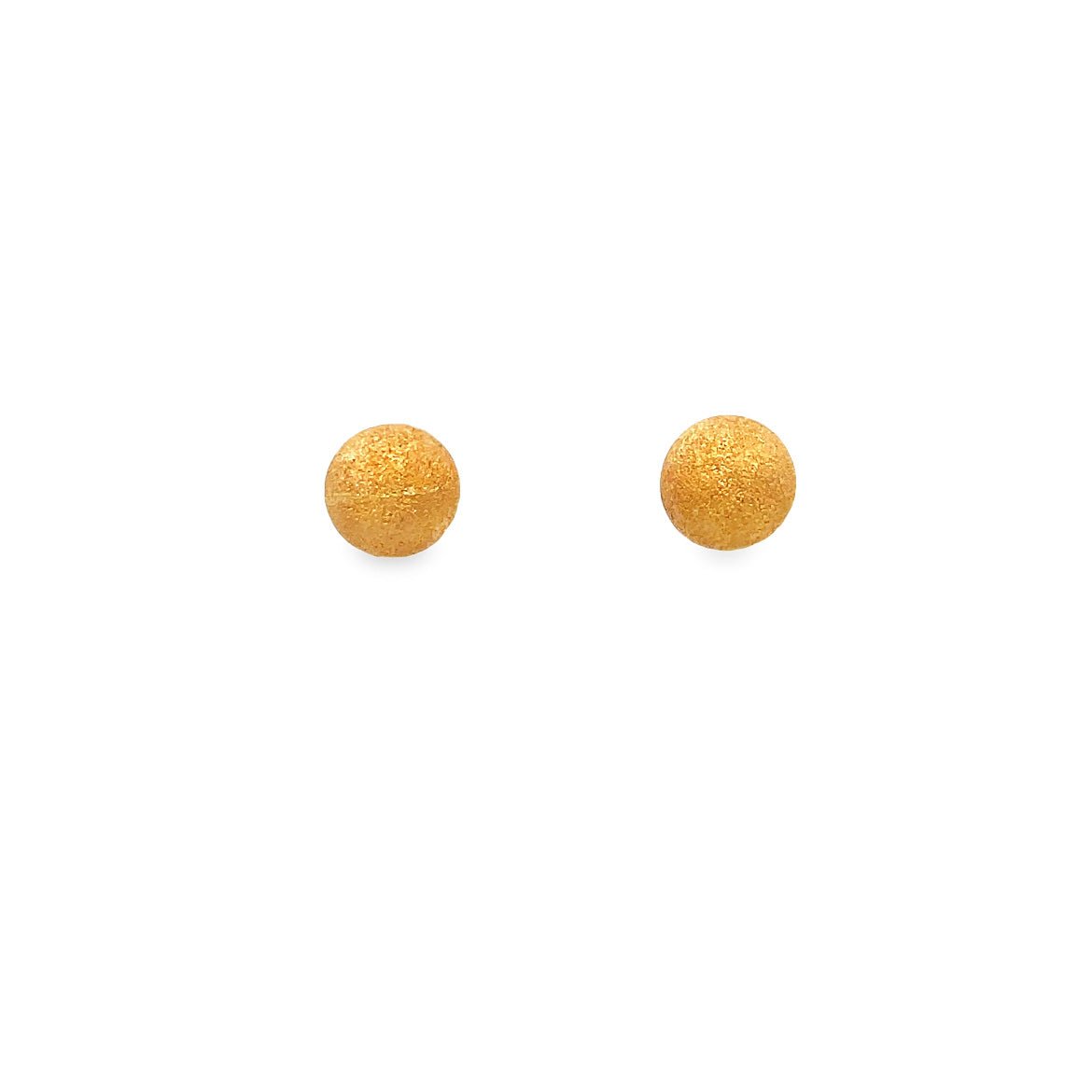 18KY SATIN BALL EARRINGS - C'SANTOS