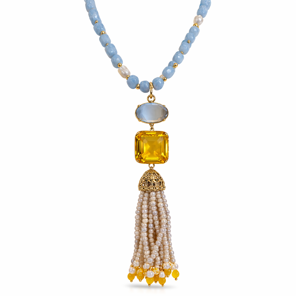 925YG GIADA IDRO GIALLO OT NECKLACE