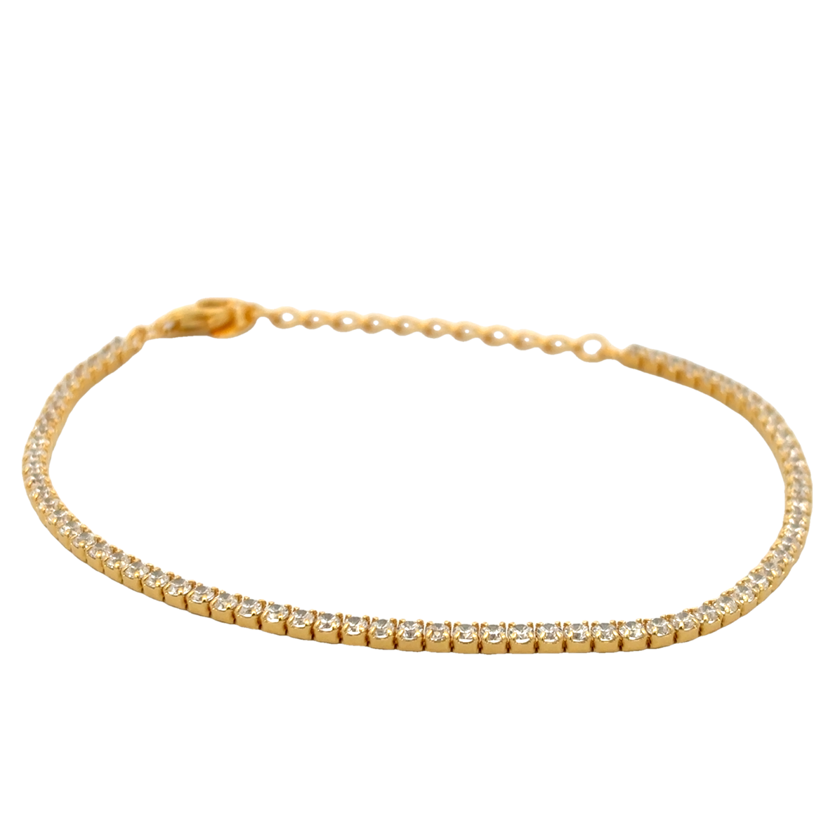 925YG TENNIS WHITE CZ BRACELET