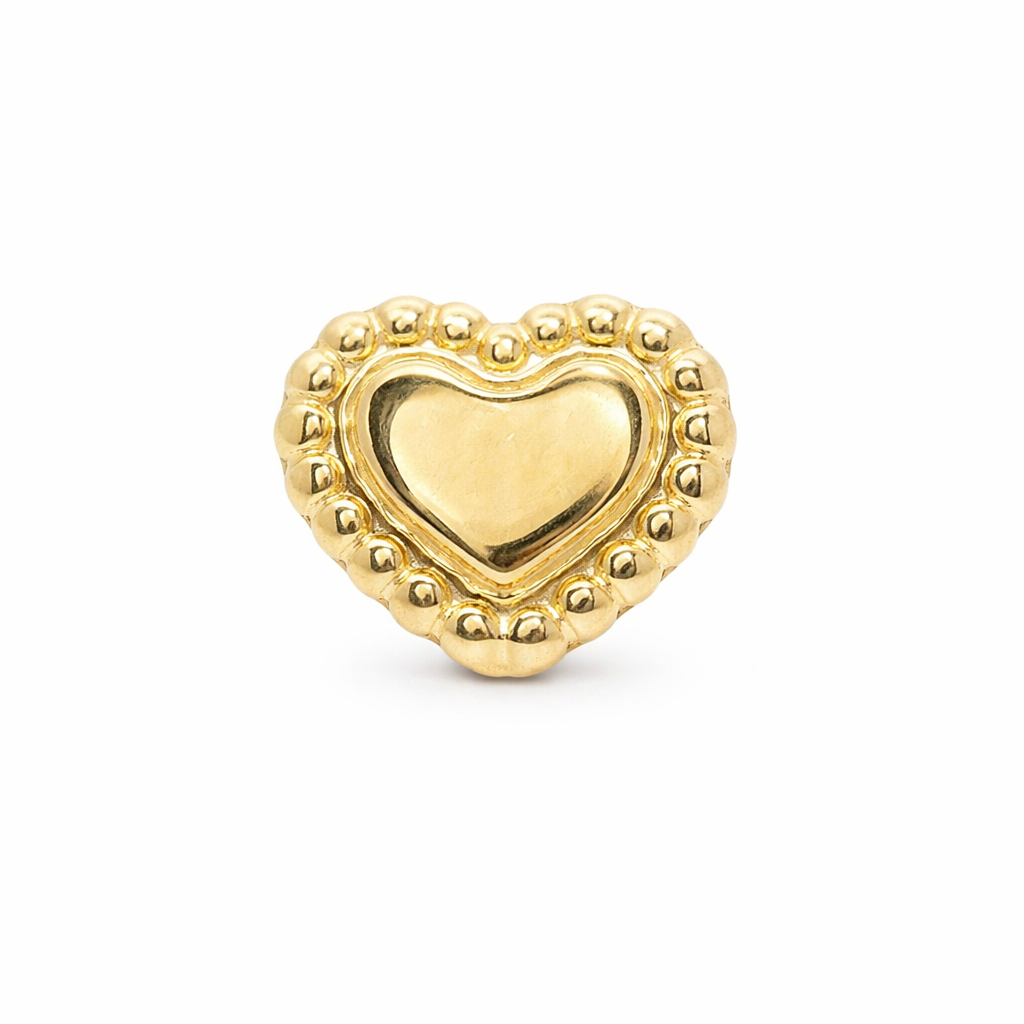 Piercing Corazón en Oro Amarillo 14K